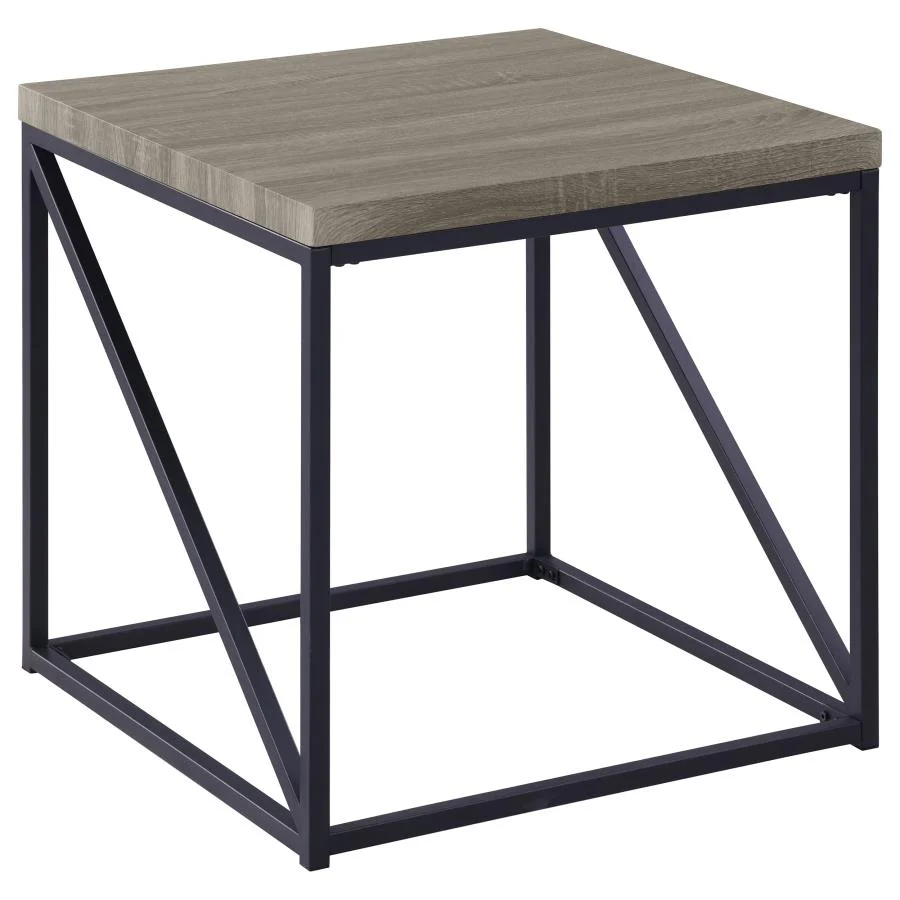 Birdie Square Engineered Wood End Table Sonoma Grey - Image 9