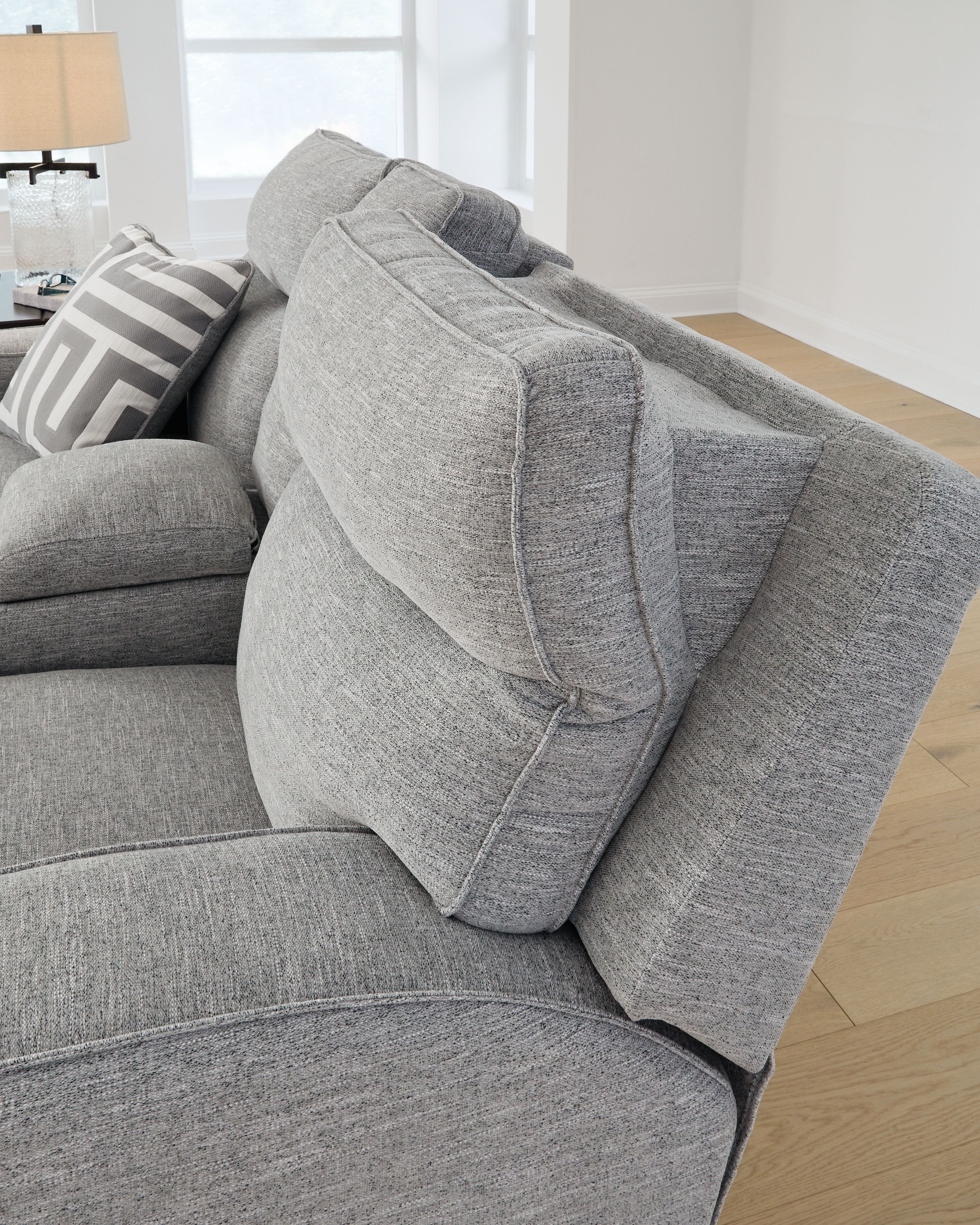 Biscoe - Power Reclining Loveseat With Console /Adj Headrest - Pewter - Image 7
