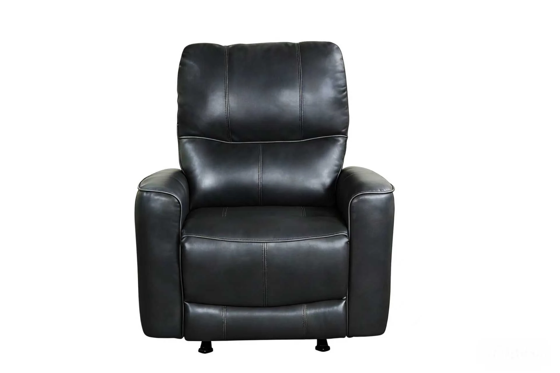 Black Air Leather Power Rocker Recliner with USB Charging - Image 2