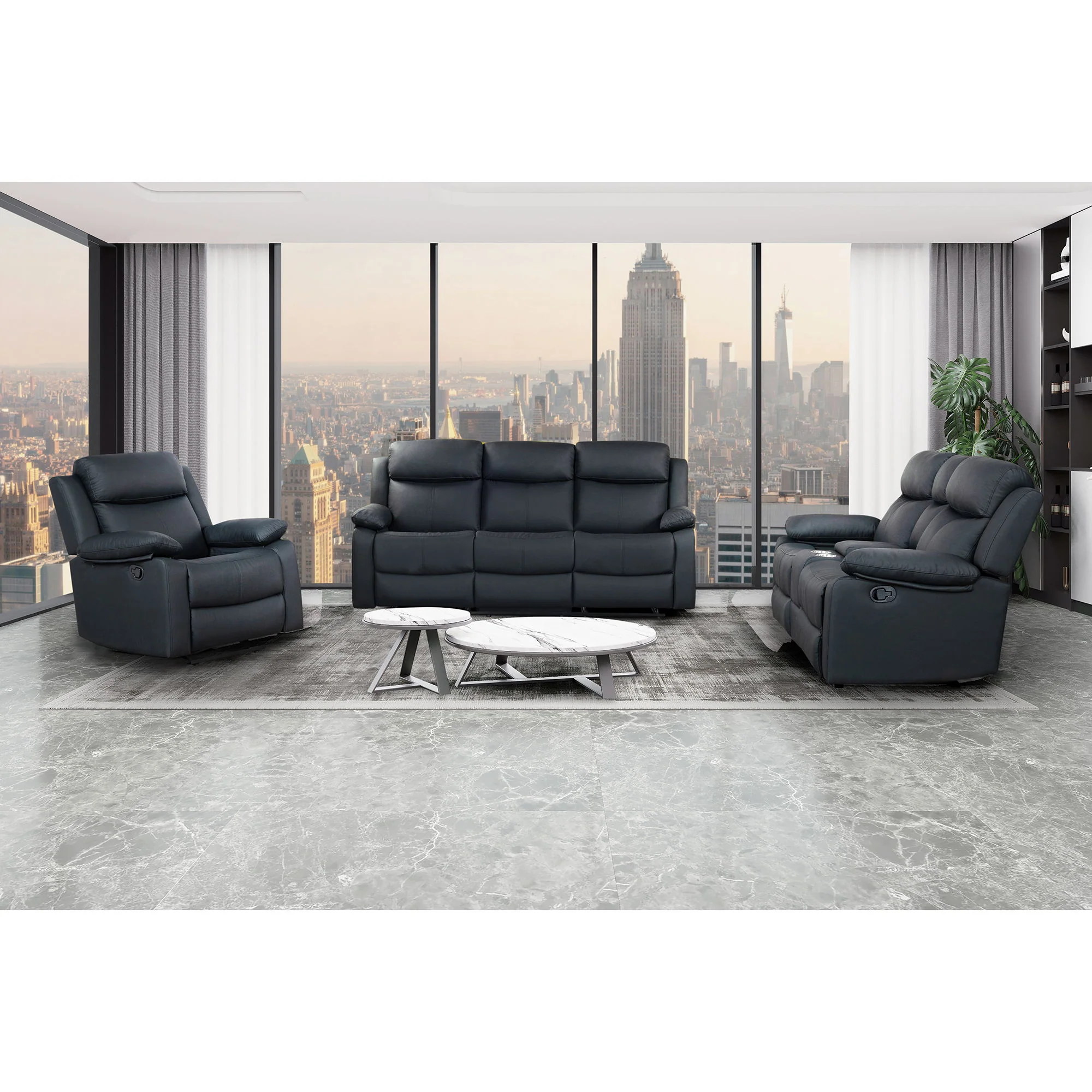 Blanche - Console Reclining Loveseat With LED Lights And Speakers - Image 12