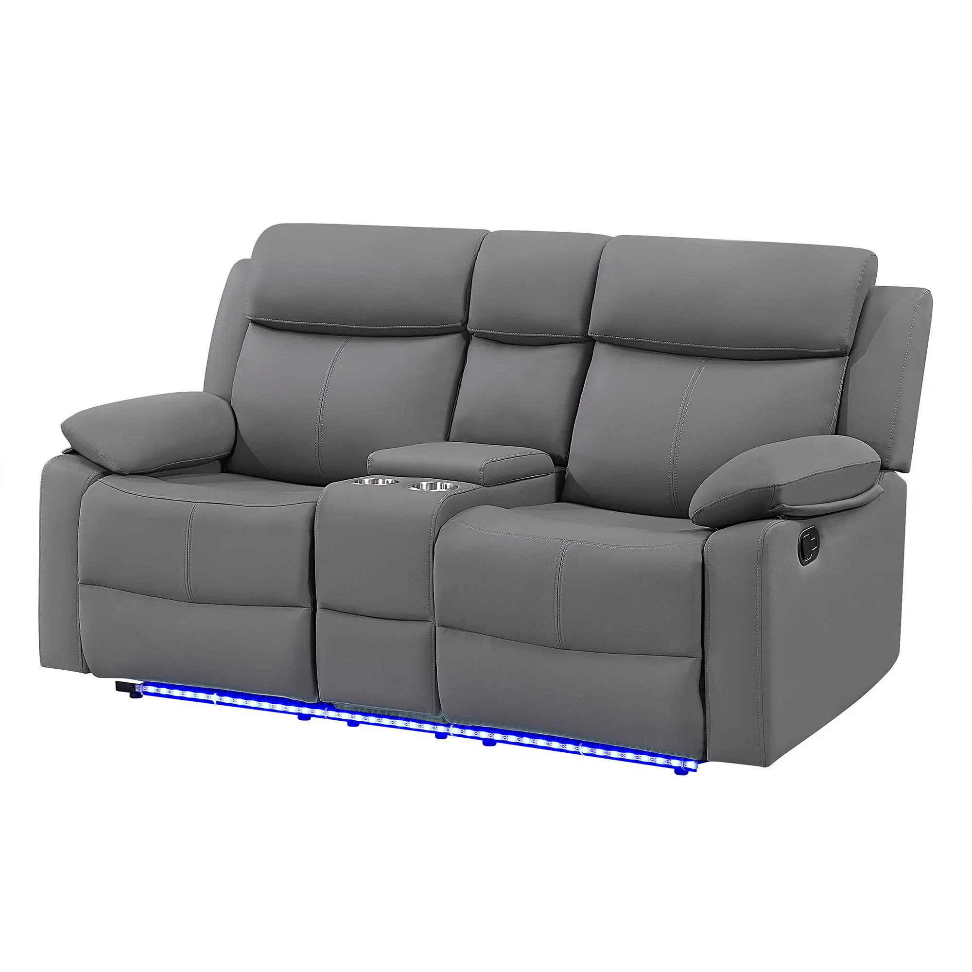 Blanche - Console Reclining Loveseat With LED Lights And Speakers - Image 13