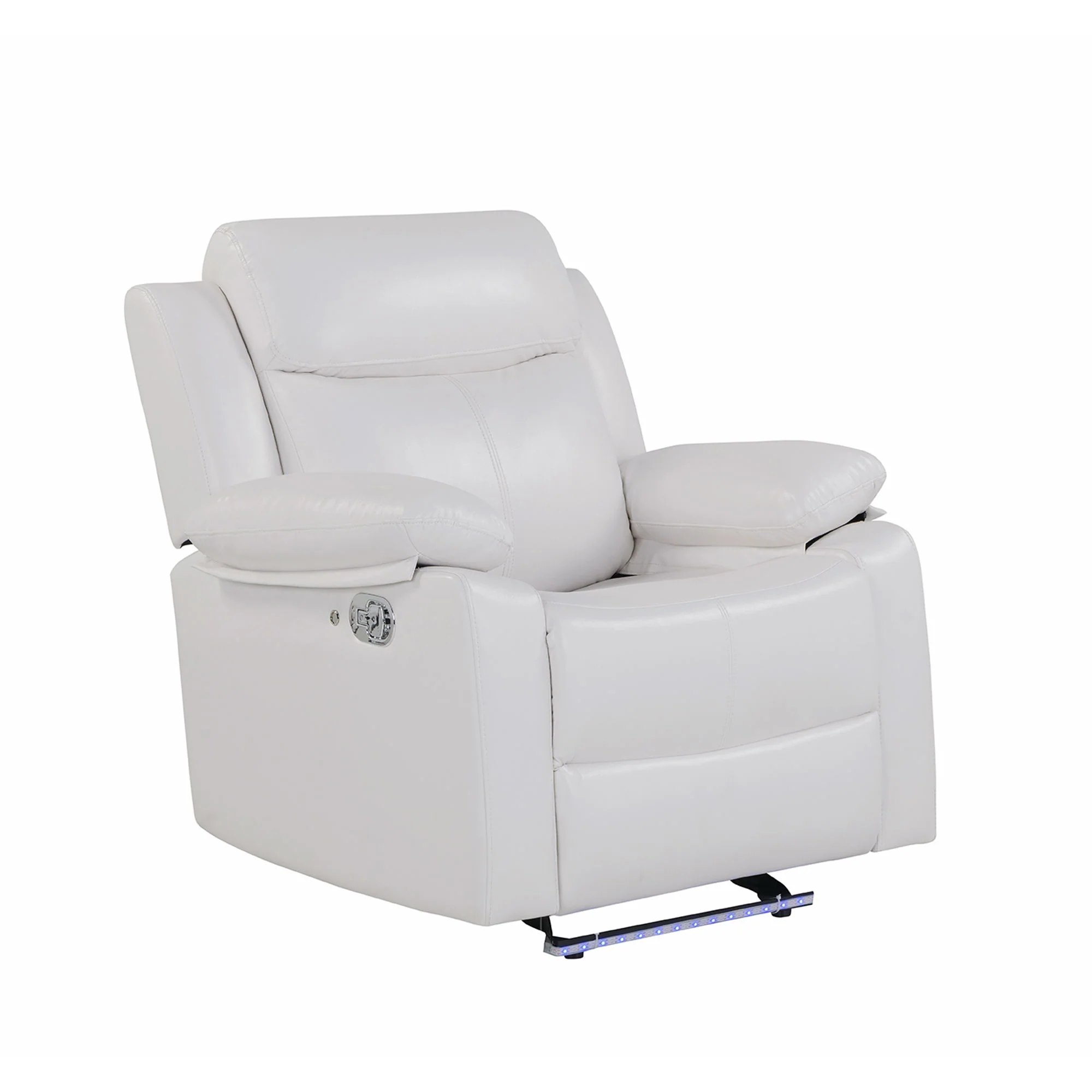 Blanche - Glider Recliner With LED, Pillow Top Arms - Image 17