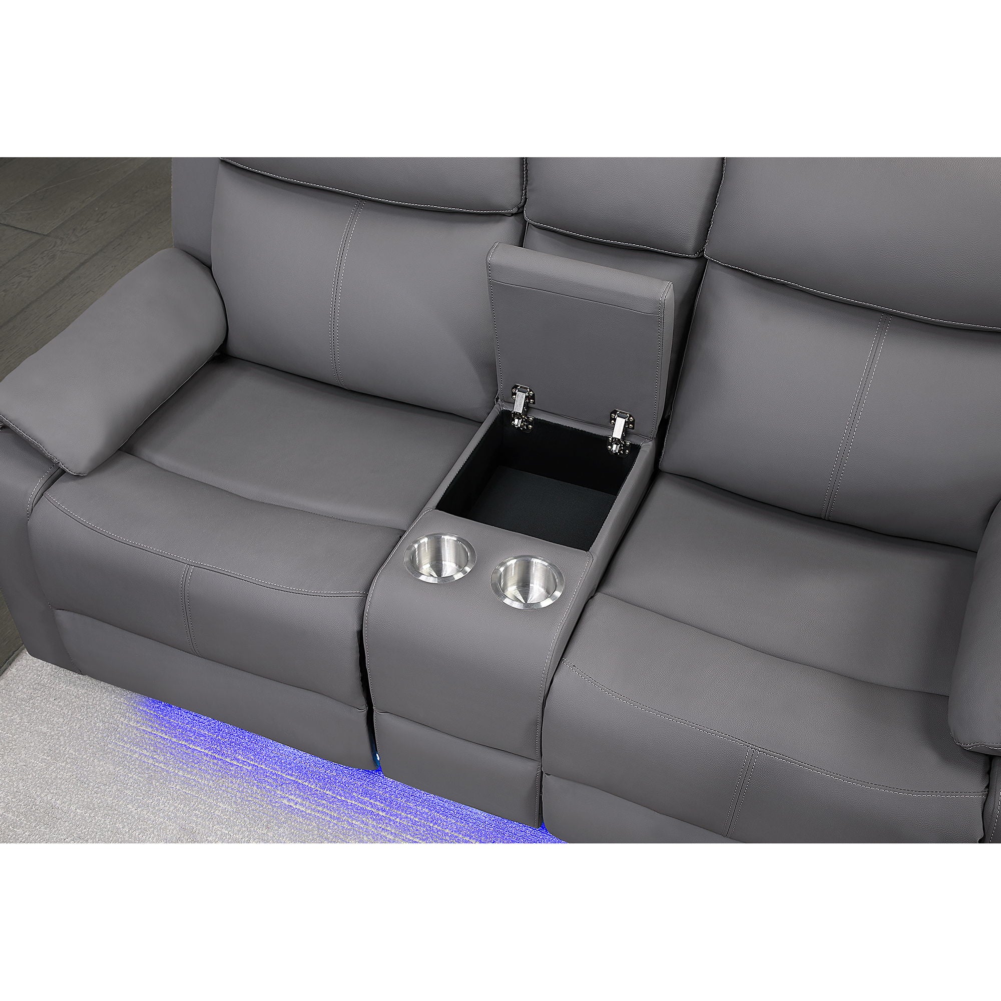Blanche - Reclining Set With LED Lights, Speaker - Image 22
