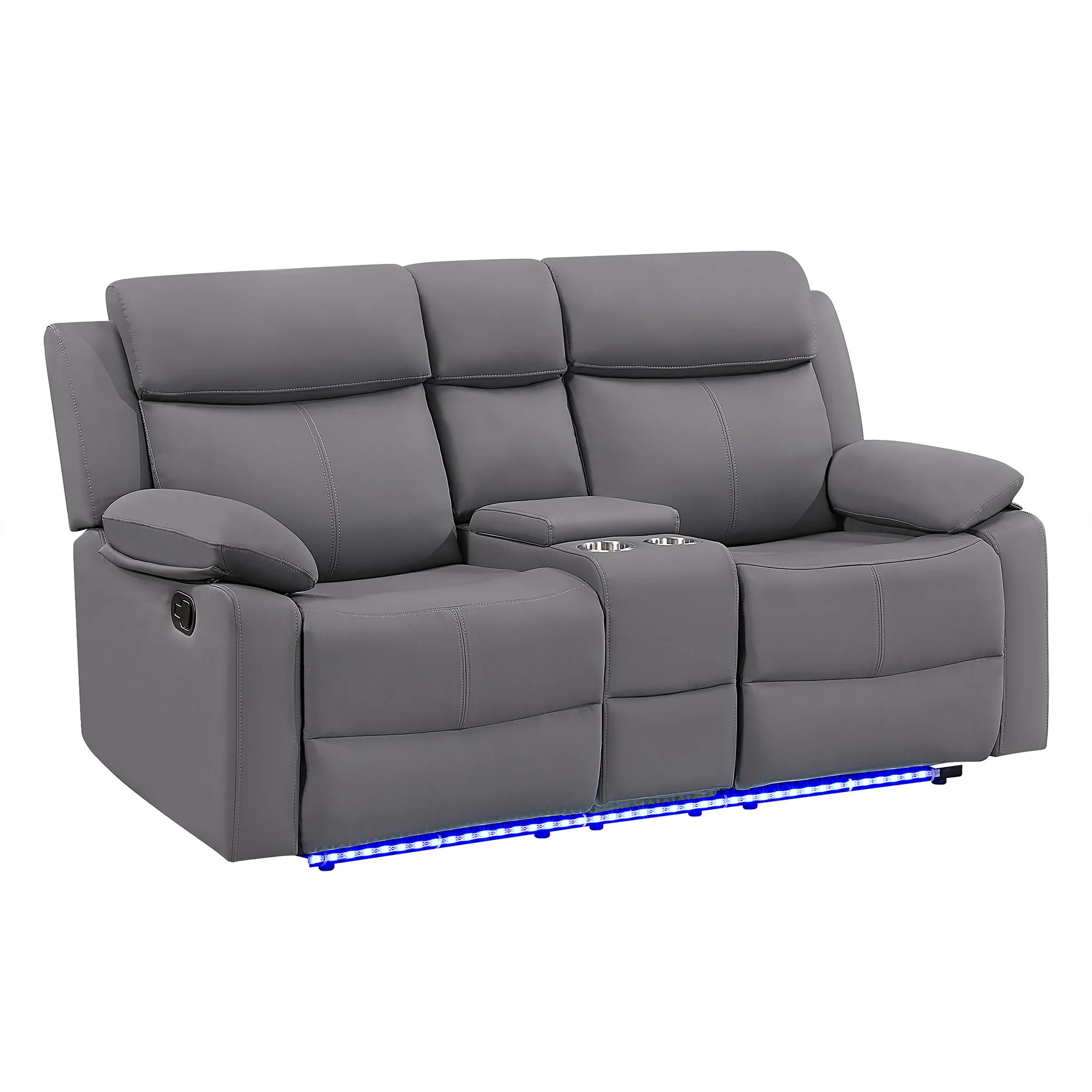 Blanche - Reclining Set With LED Lights, Speaker - Image 9