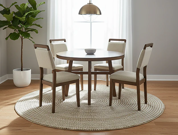 Blanche Round Dining Table Brown - Image 2