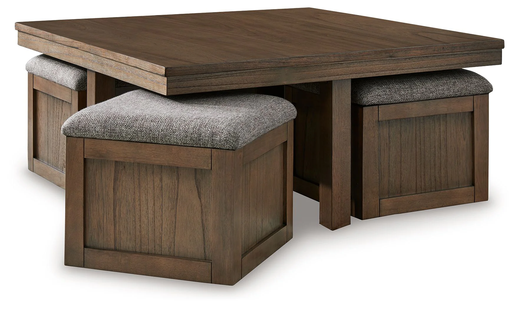 Boardernest - Cocktail Table With 4 Stools (Set of 5) - Brown - Image 9