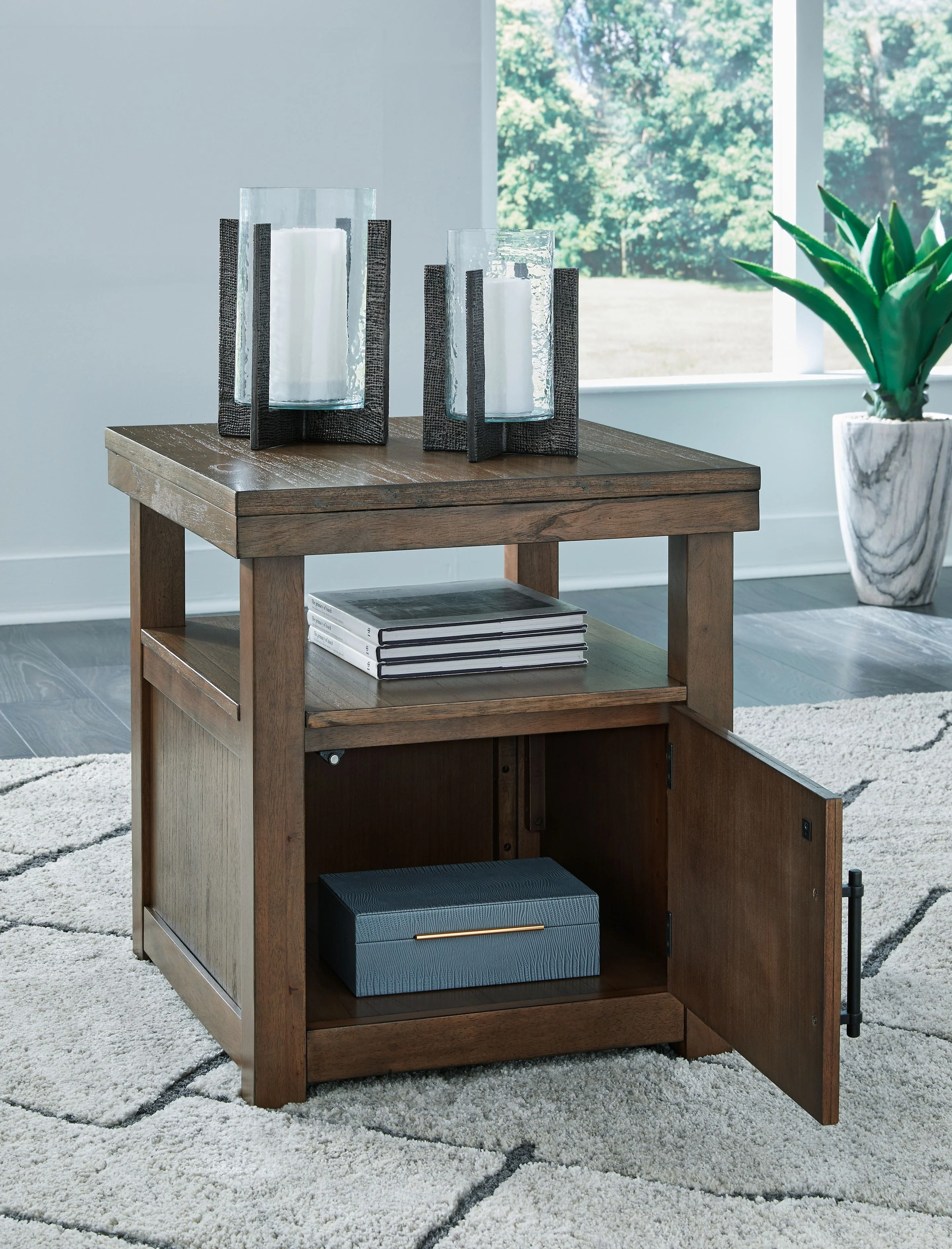 Boardernest - Rectangular End Table - Brown - Image 2