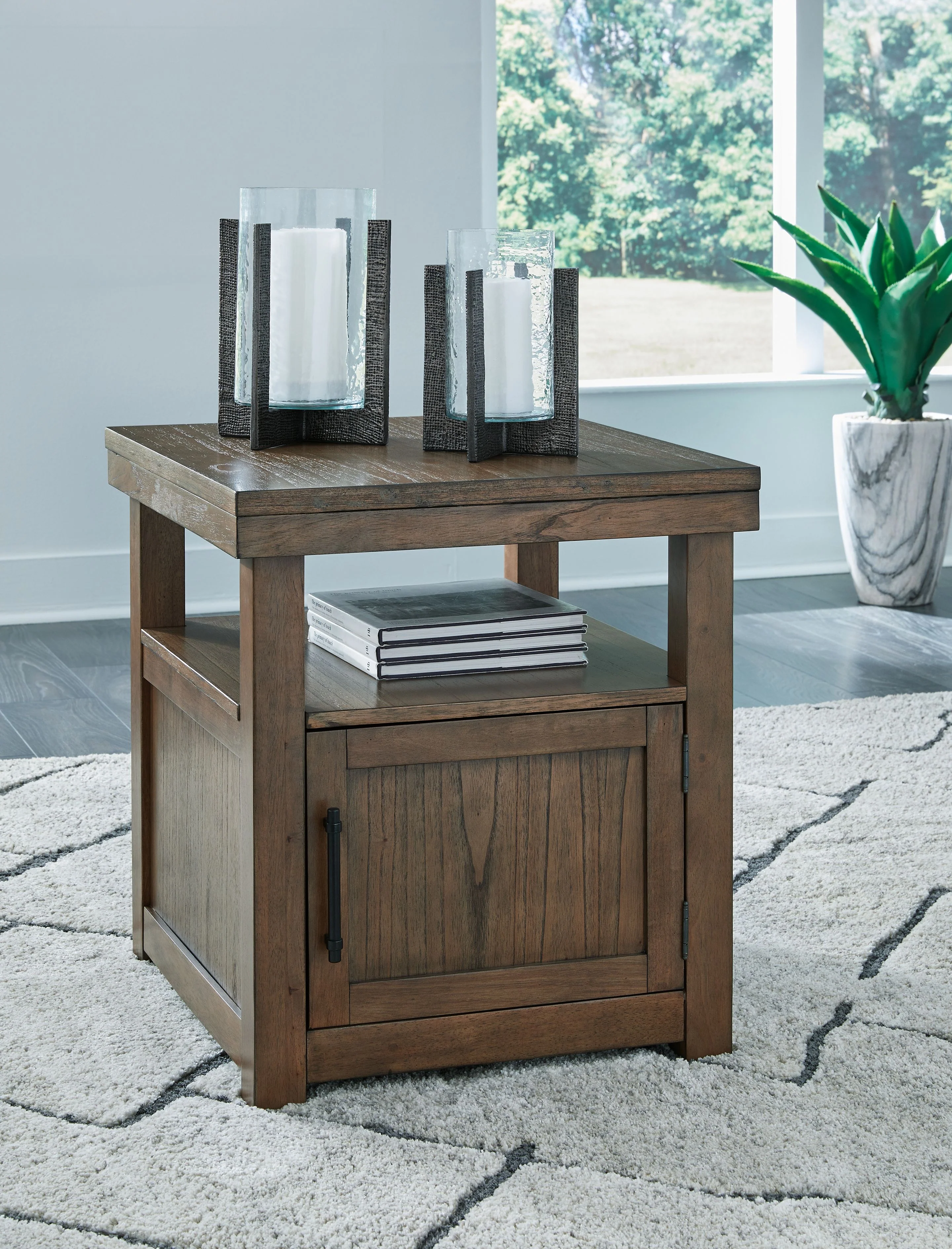 Boardernest - Rectangular End Table - Brown - Image 4