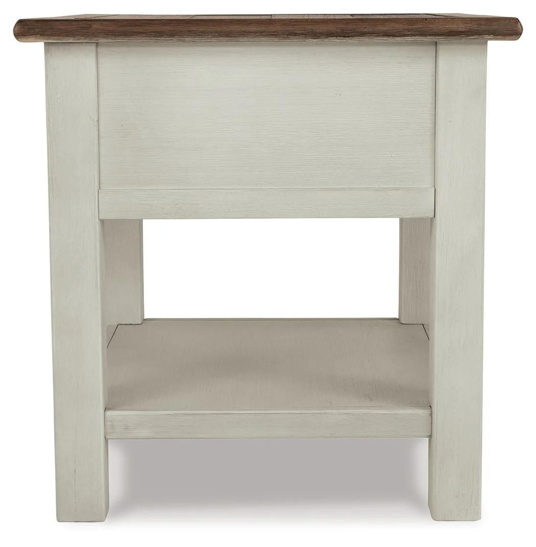 Bolanburg - Rectangular End Table - White / Brown / Beige - Image 7