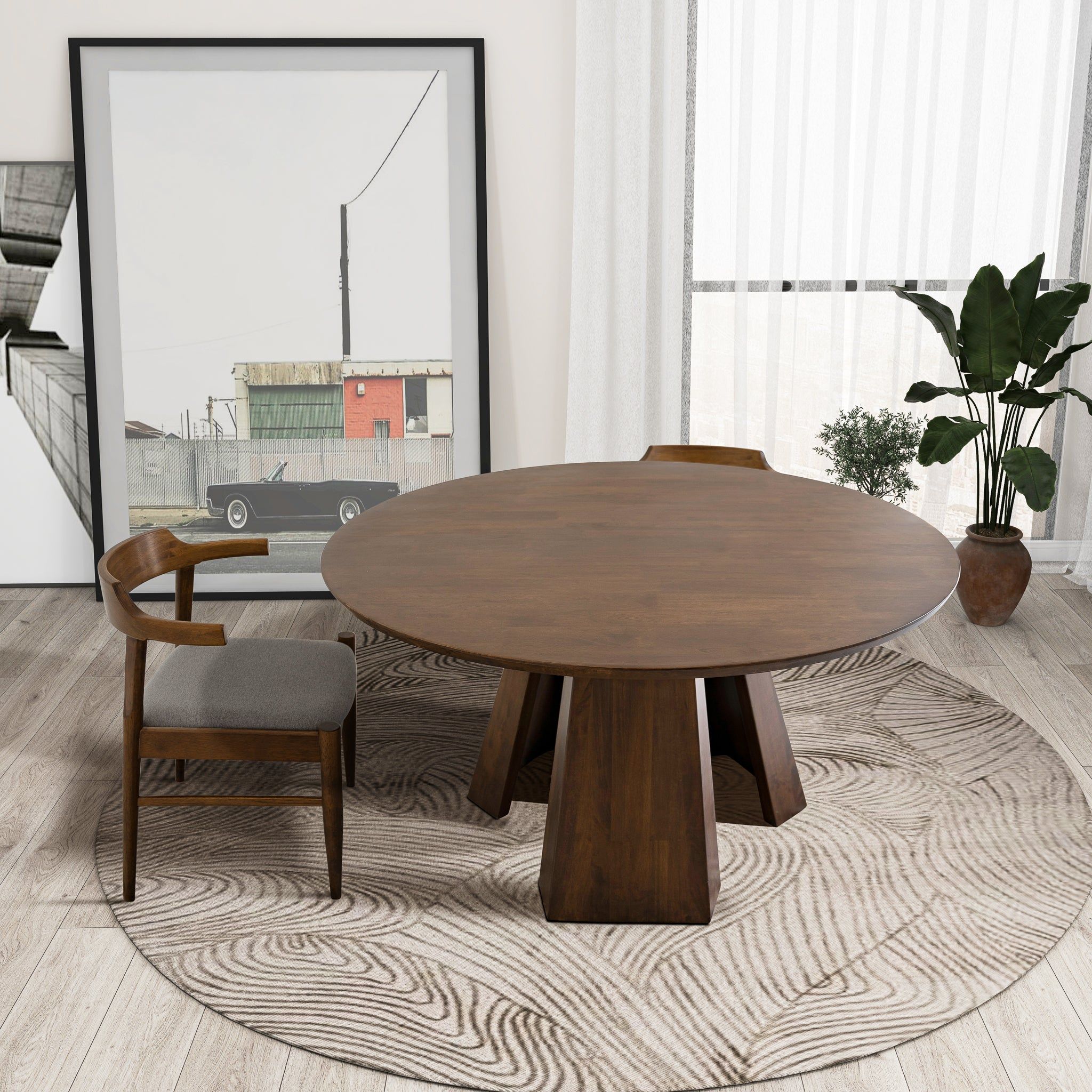 Bolton - Round Dining Table - Walnut - Image 4