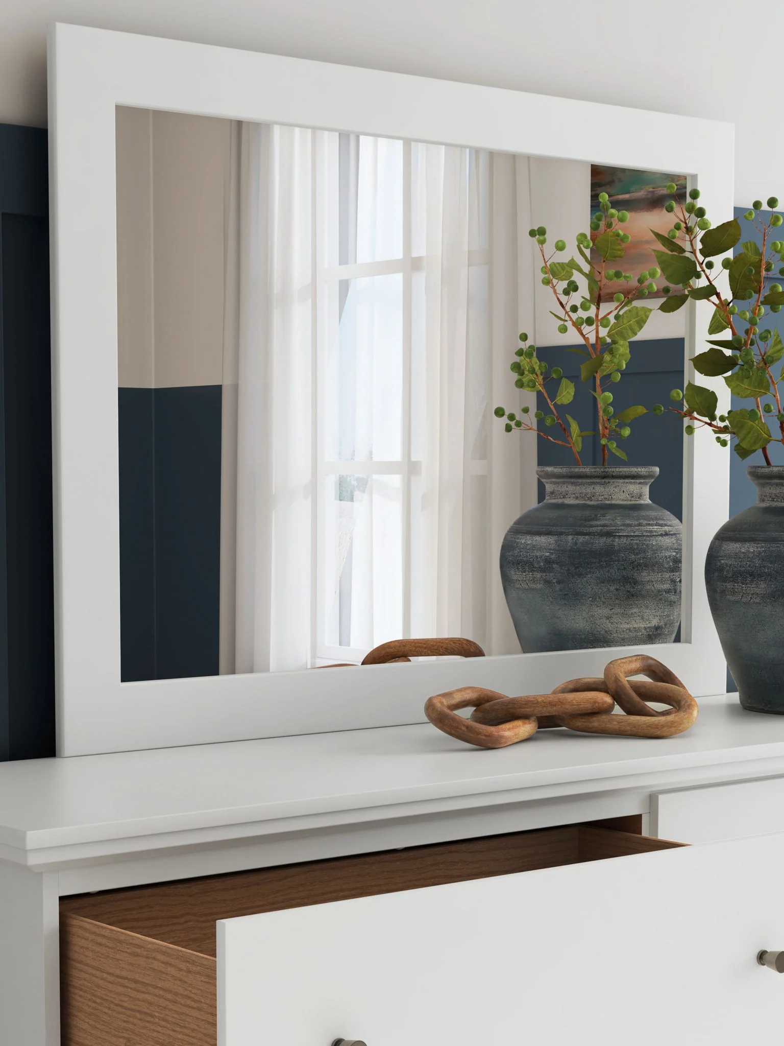 Bostwick Shoals - Bedroom Mirror - White - Image 2