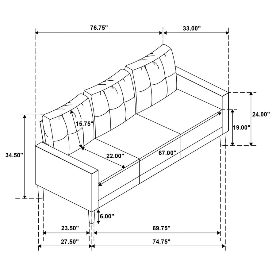 Bowen II - Upholstered Track Arm Sofa Set - Image 61