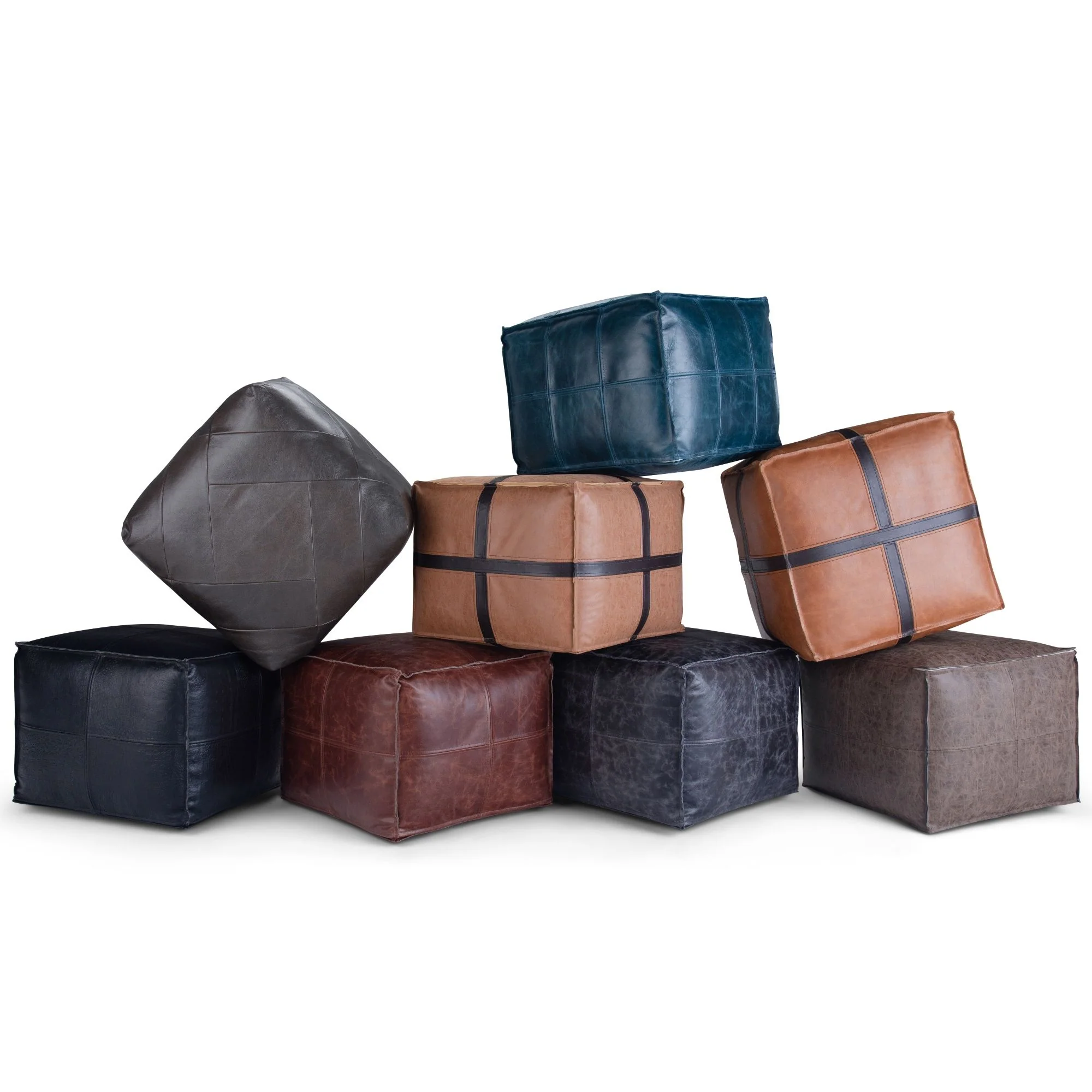 Bowen - Square Pouf - Black - Image 4