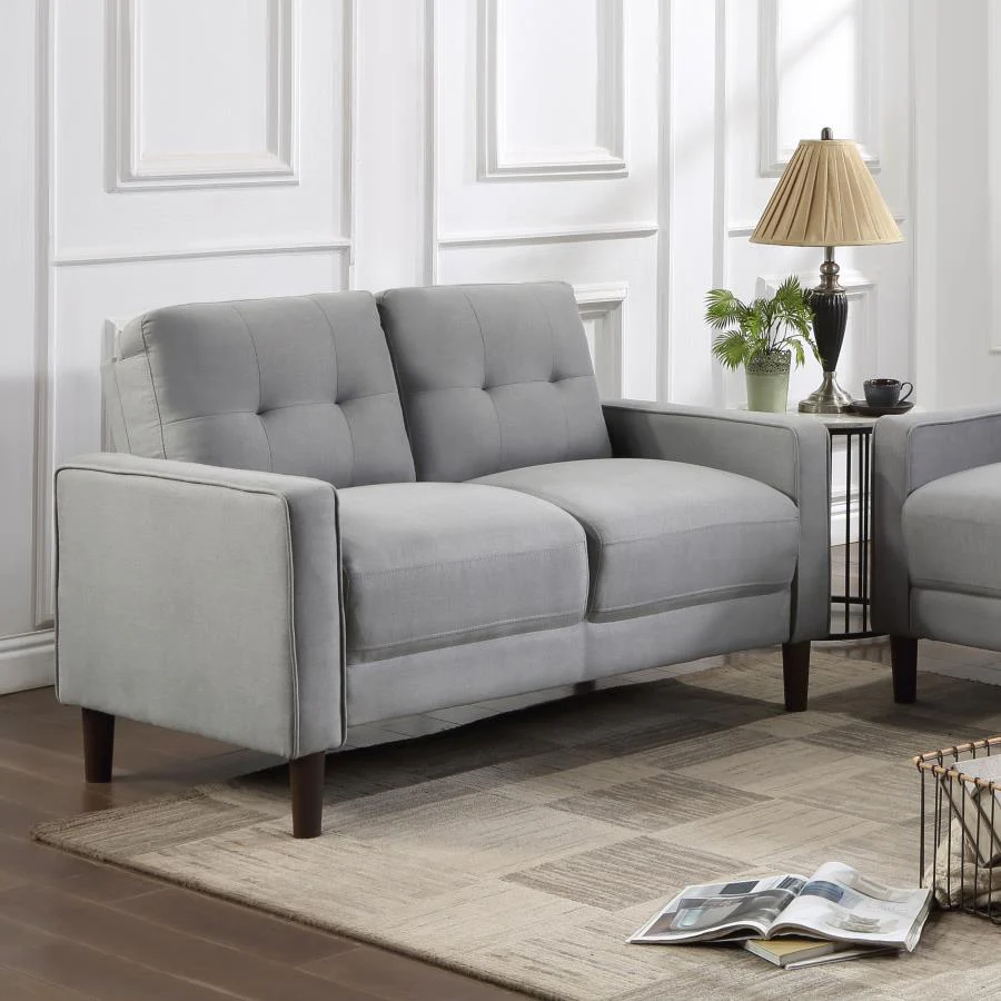 Bowen - Upholstered Track Arm Tufted Loveseat - Image 3