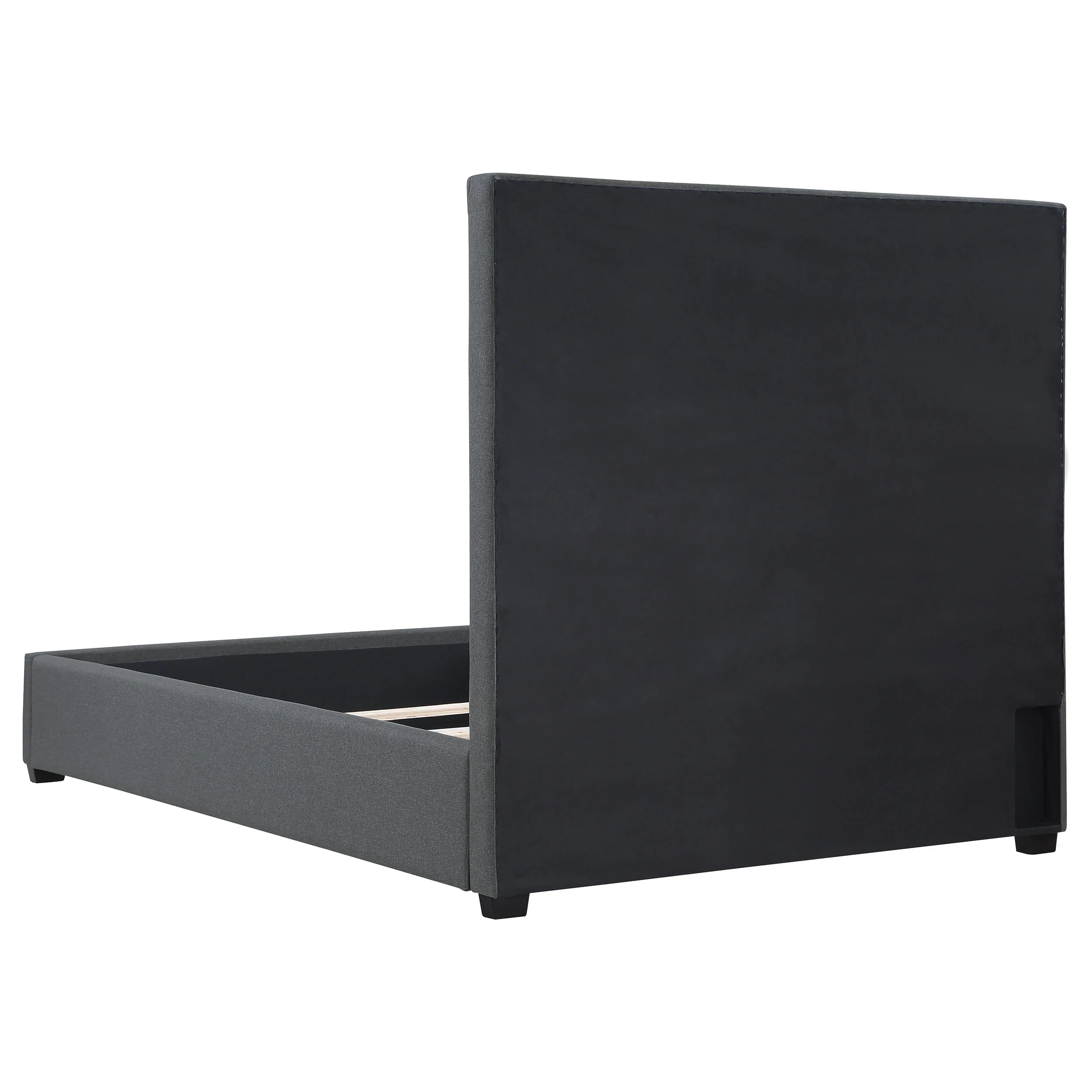 Bowfield Upholstered Eastern King Panel Bed Charcoal - Image 5