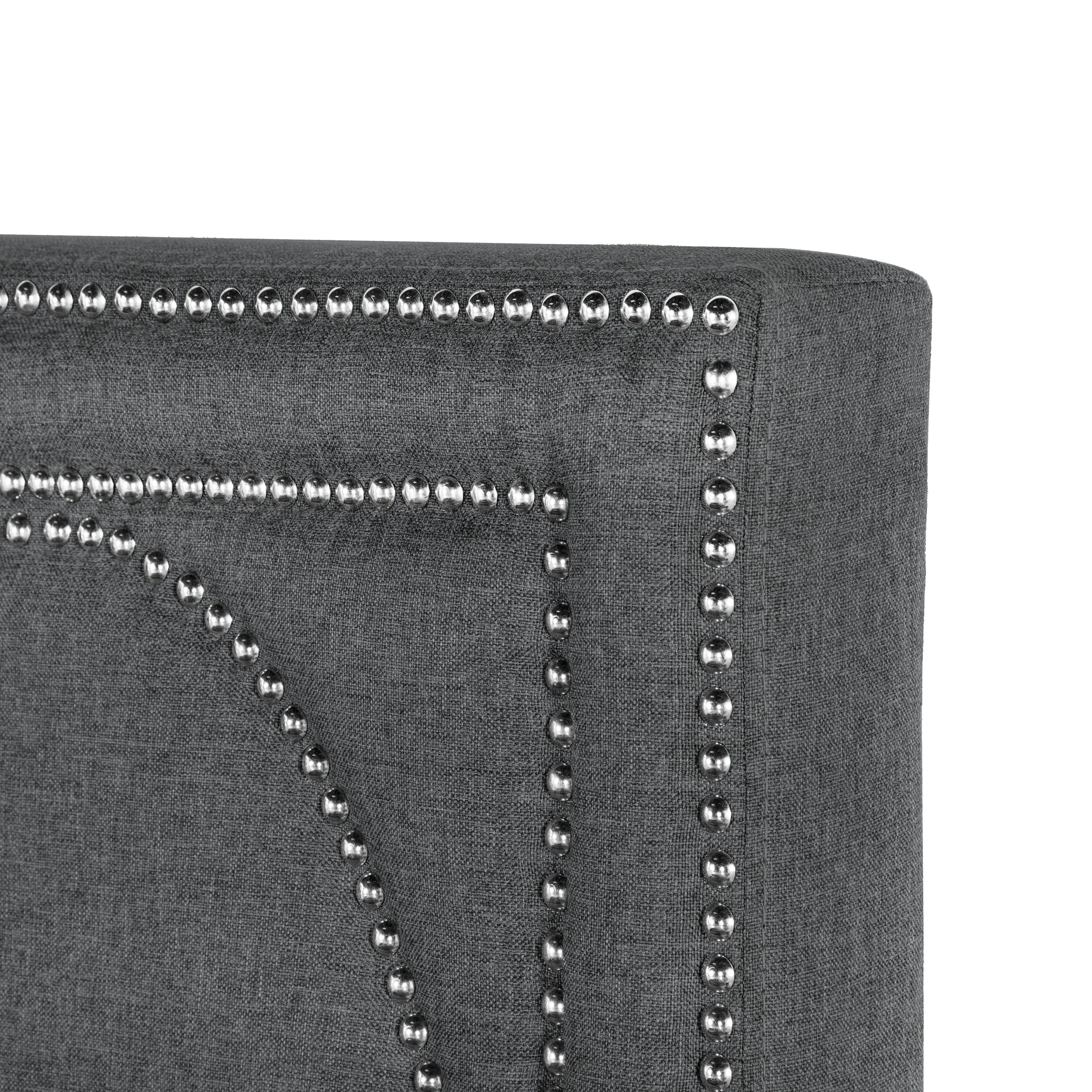Bowfield Upholstered Eastern King Panel Bed Charcoal - Image 8