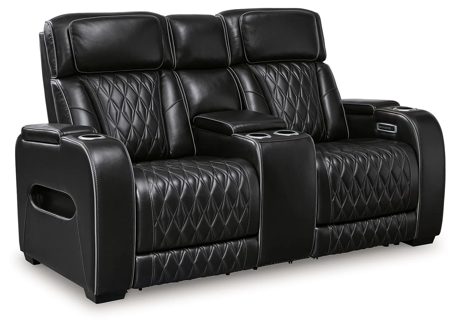 Boyington - 2 Pc. - Power Reclining Sofa And Loveseat - Black - Image 3