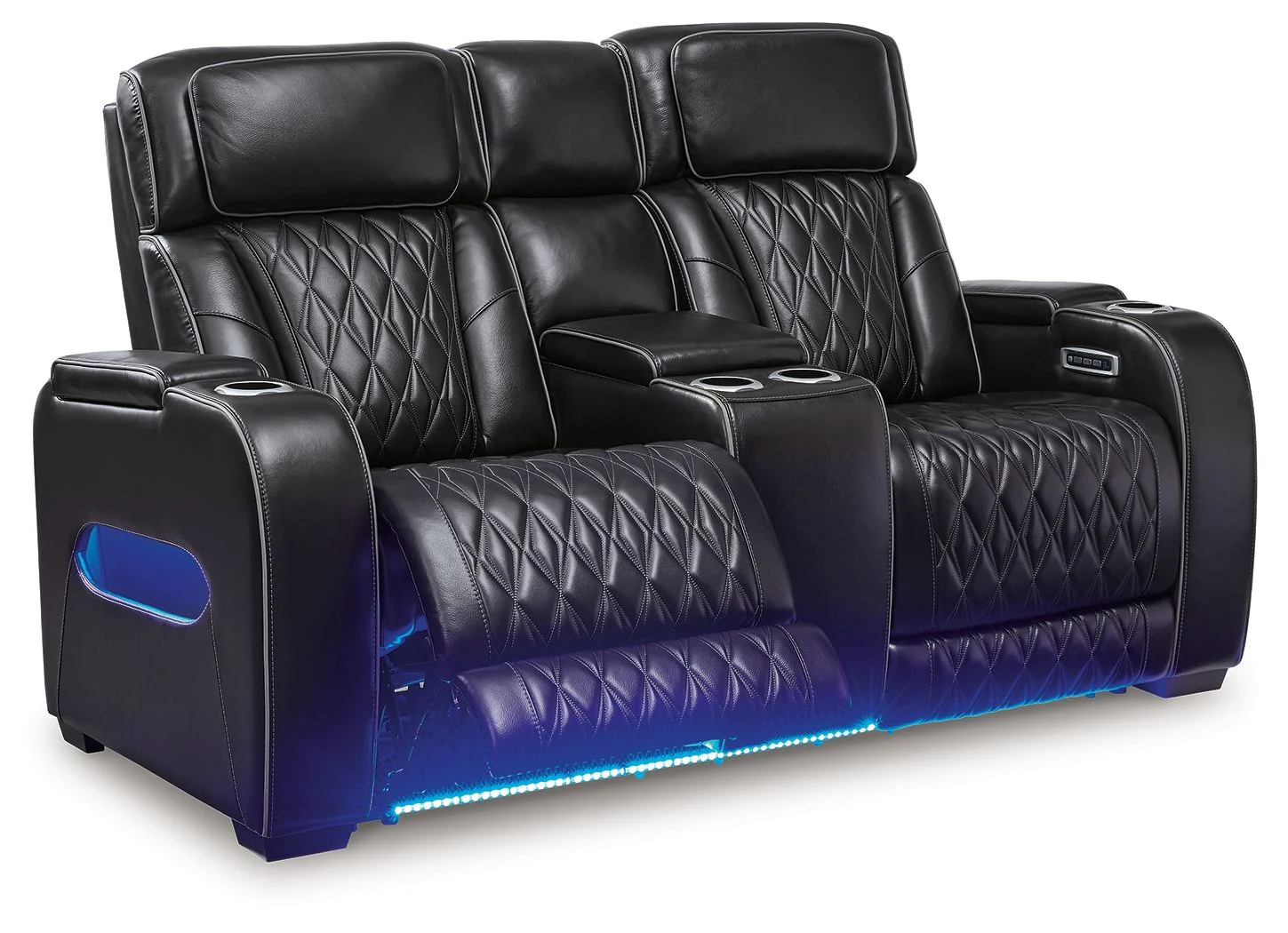Boyington - 2 Pc. - Power Reclining Sofa And Loveseat - Black - Image 4