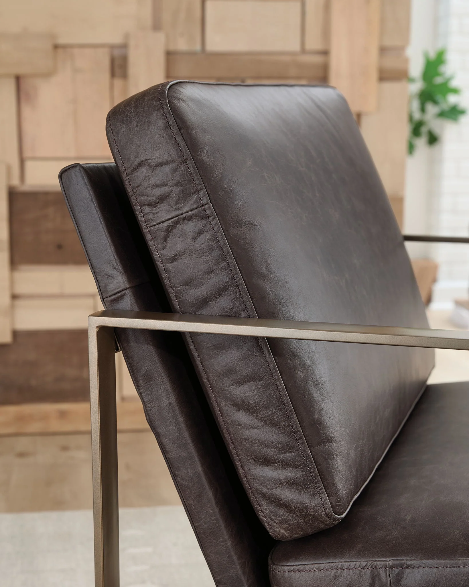 Bradett - Accent Chair - Dark Brown / Gold Finish - Image 7