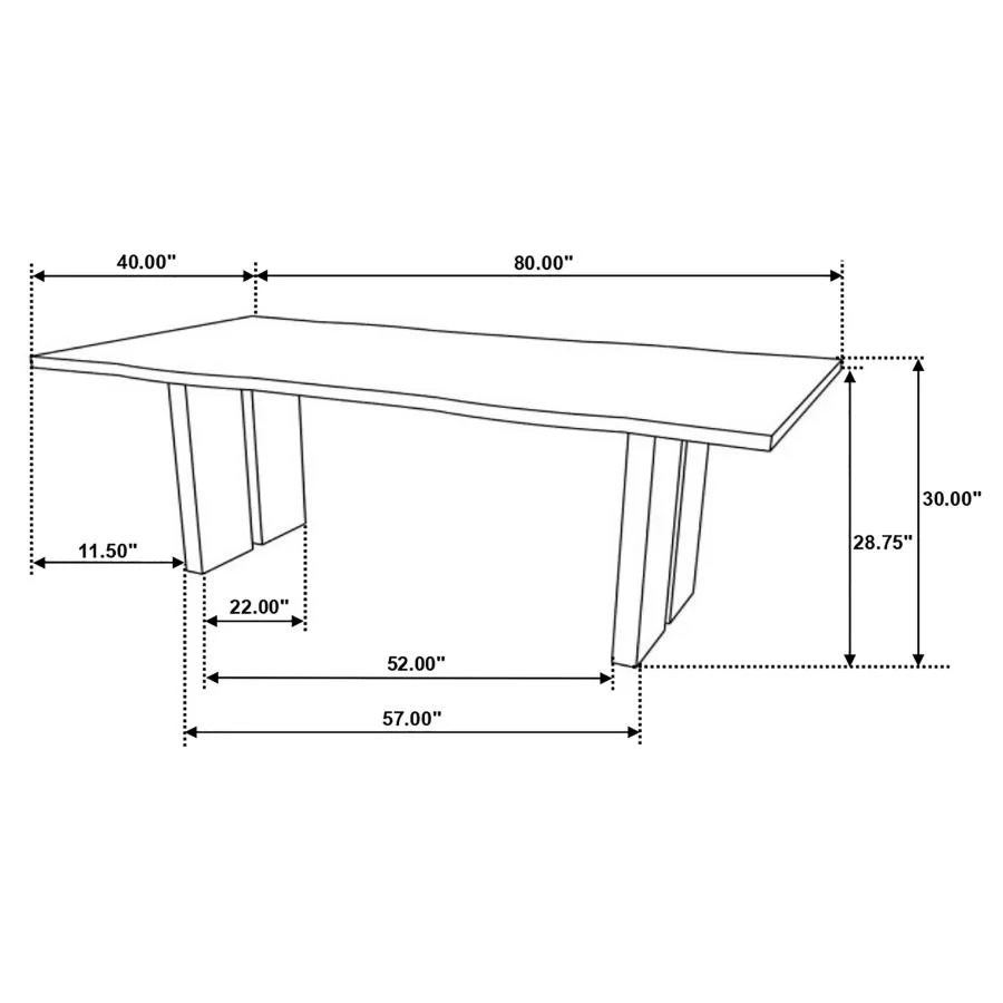 Bradshaw - Live Edge Wood Dining Table - Natural Acacia - Image 7