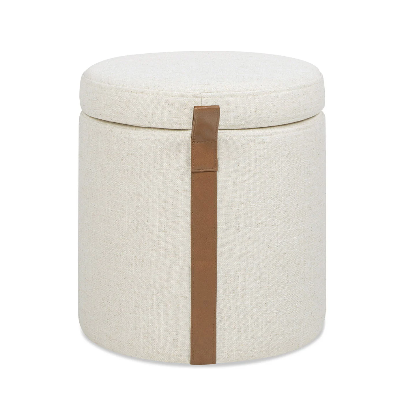 Brandy - Round Upholstered Storage Ottoman With Accent - Image 21