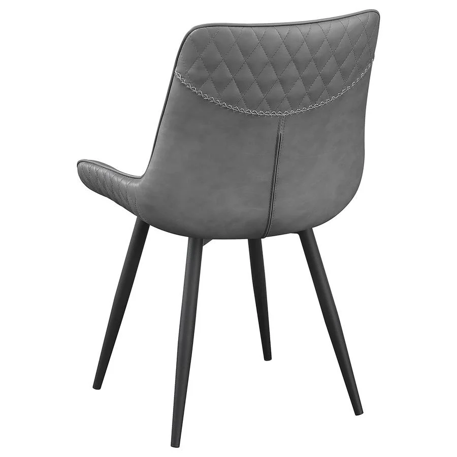 Brassie - Upholstered Swivel Dining Side Chair (Set of 2) - Gray - Image 7