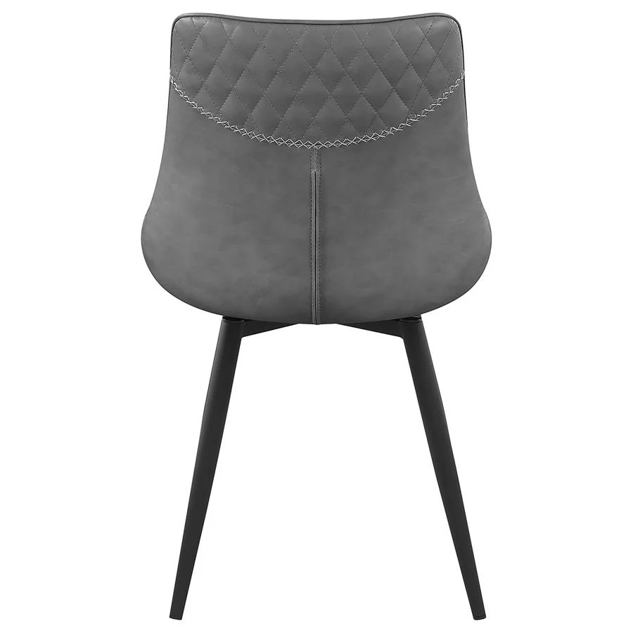 Brassie - Upholstered Swivel Dining Side Chair (Set of 2) - Gray - Image 8
