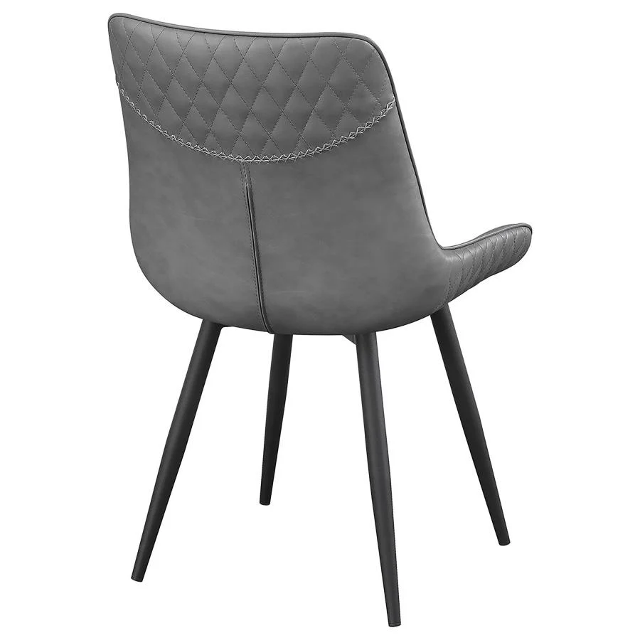 Brassie - Upholstered Swivel Dining Side Chair (Set of 2) - Gray - Image 9