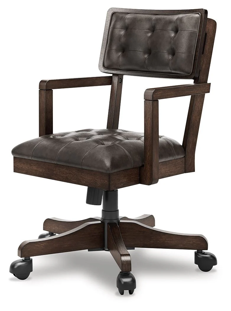 Breckington - Home Office Desk Chair - Dark Brown - Image 8