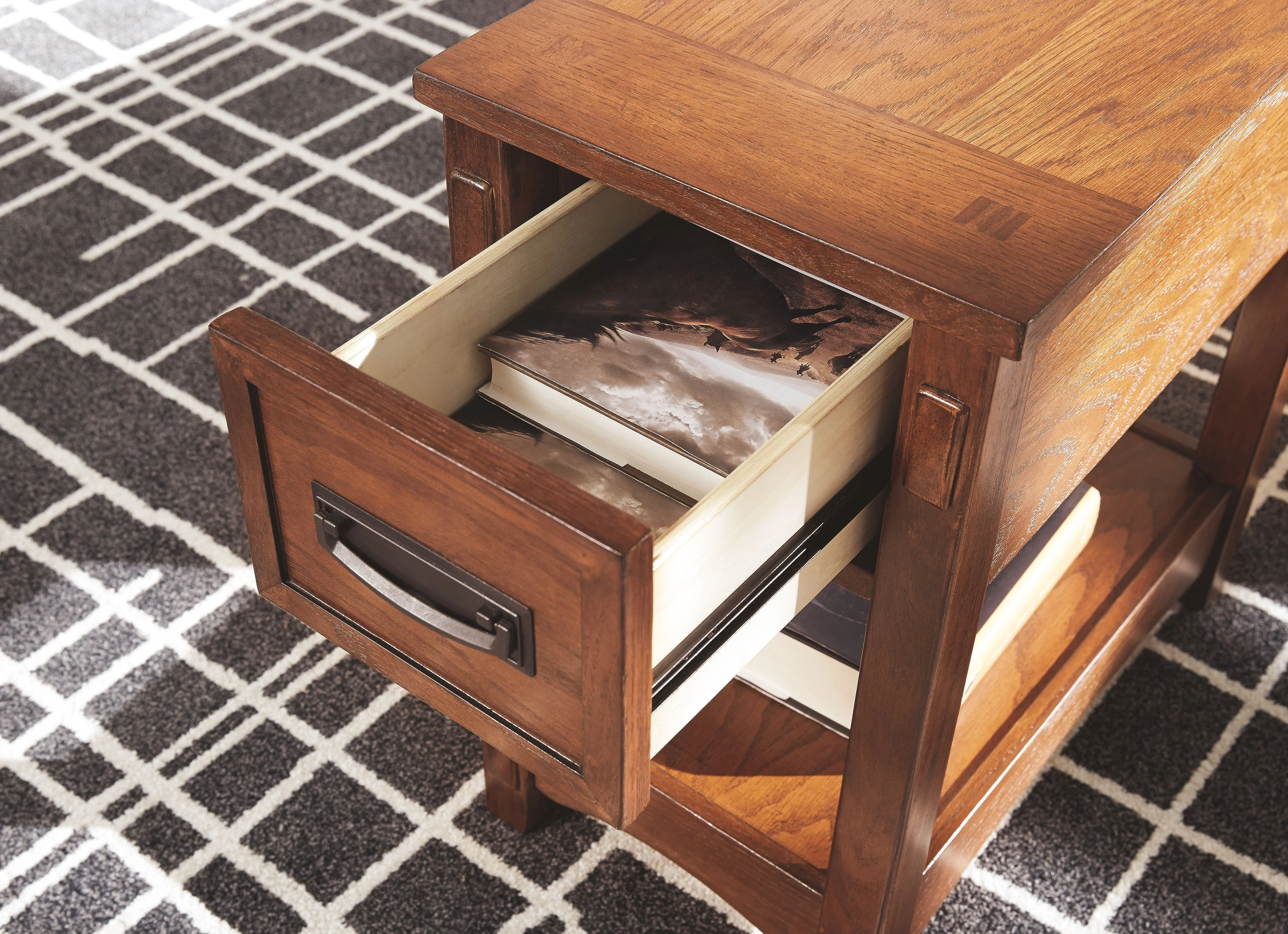 Breegin - Chair Side End Table - 1 Drawer - Brown - Image 12