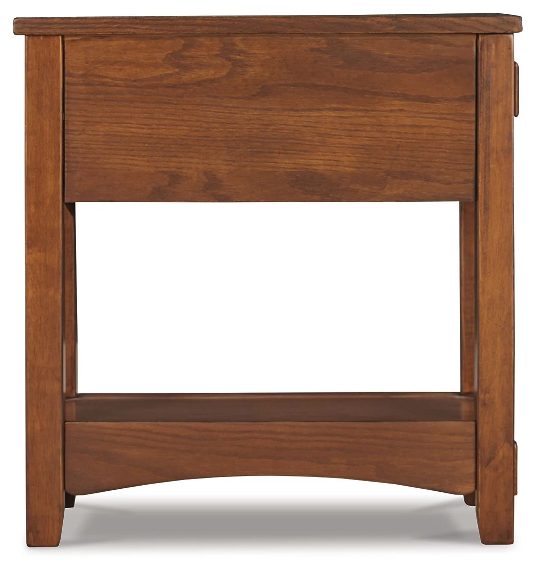 Breegin - Chair Side End Table - 1 Drawer - Brown - Image 6