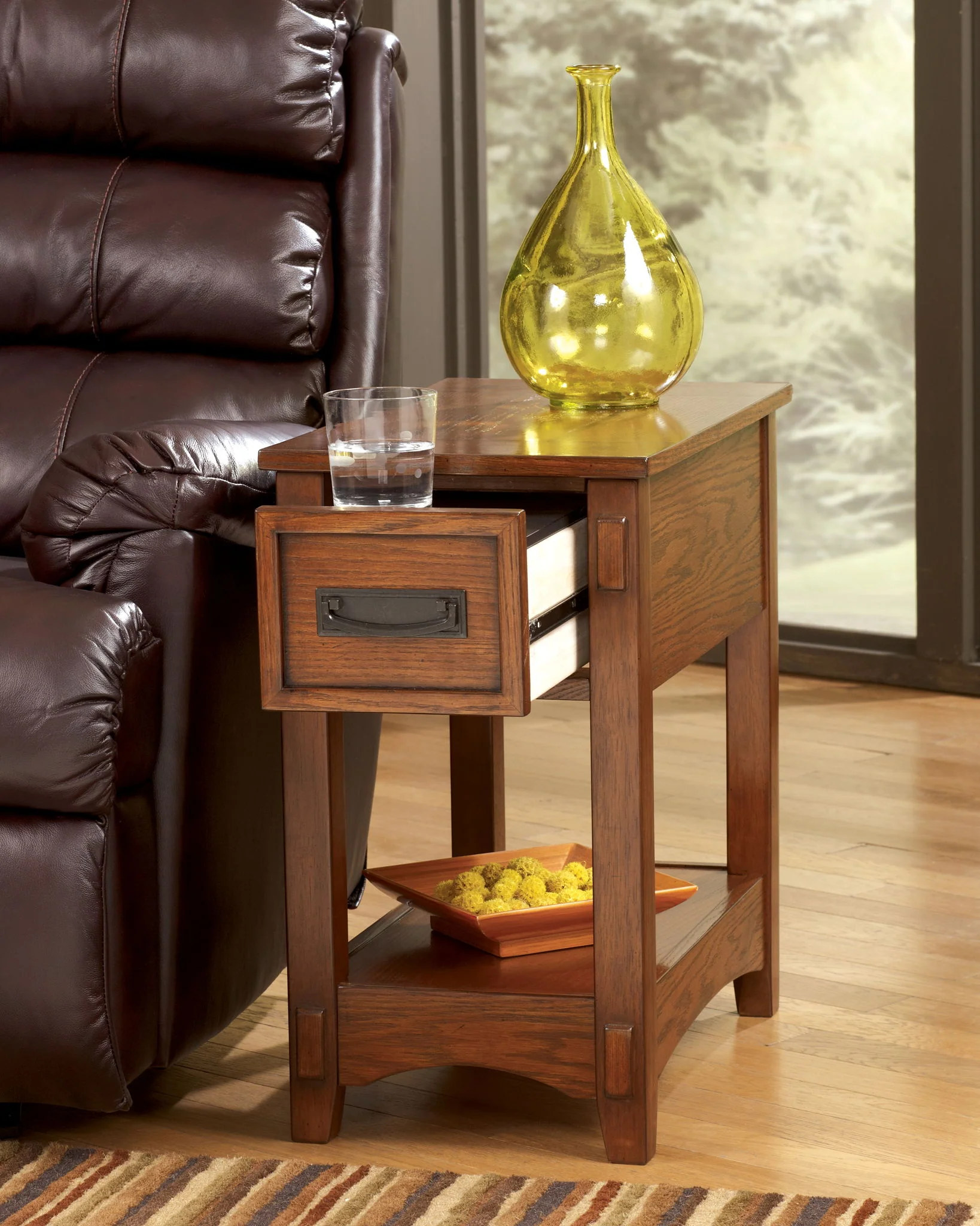 Breegin - Chair Side End Table - 1 Drawer - Brown - Image 8