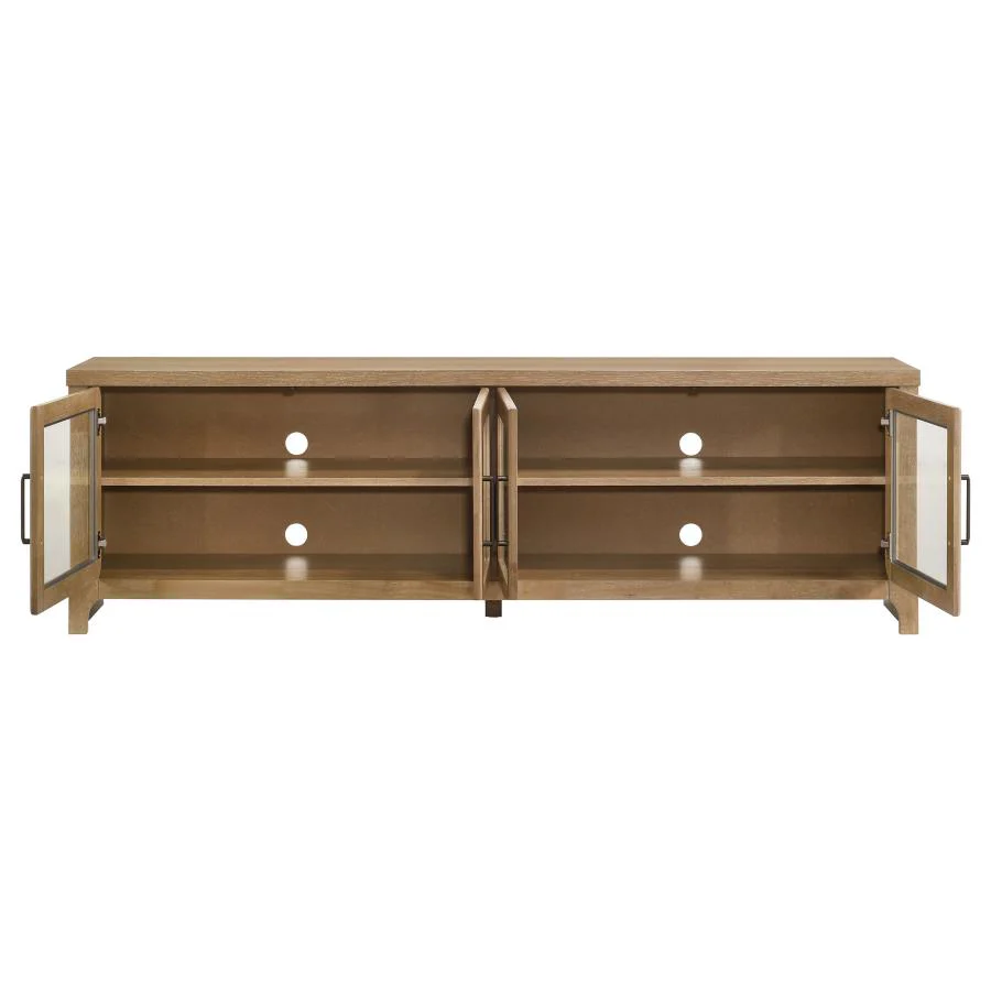 Brenham - 79" 4-Door TV Stand Media Console - Washed Oak - Image 5