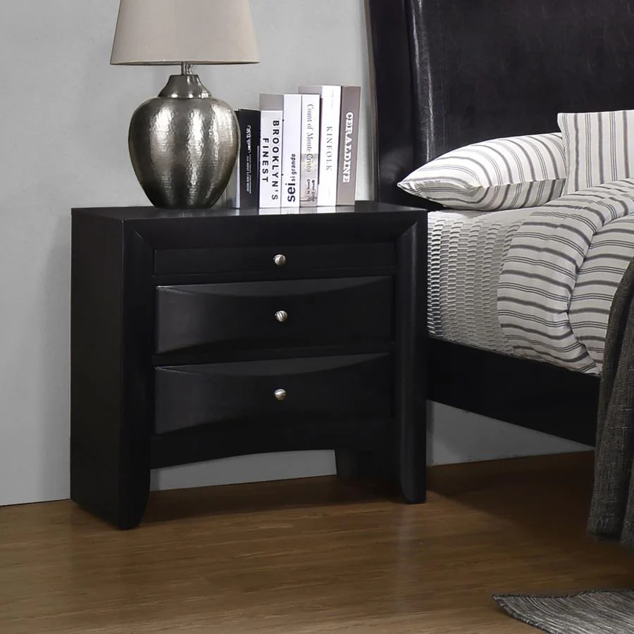 Briana - 2-Drawer Nightstand - Black - Image 2