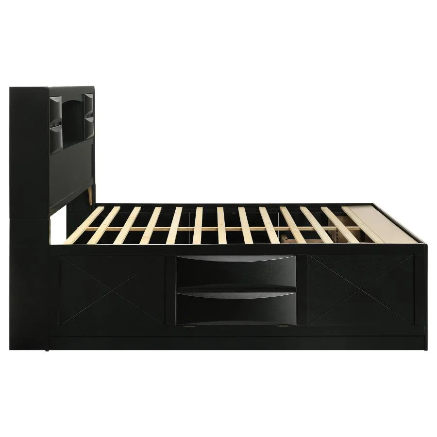 Briana - Wood Storage Bookcase Bed - Image 16