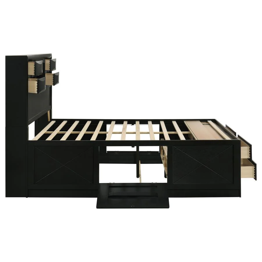 Briana - Wood Storage Bookcase Bed - Image 19