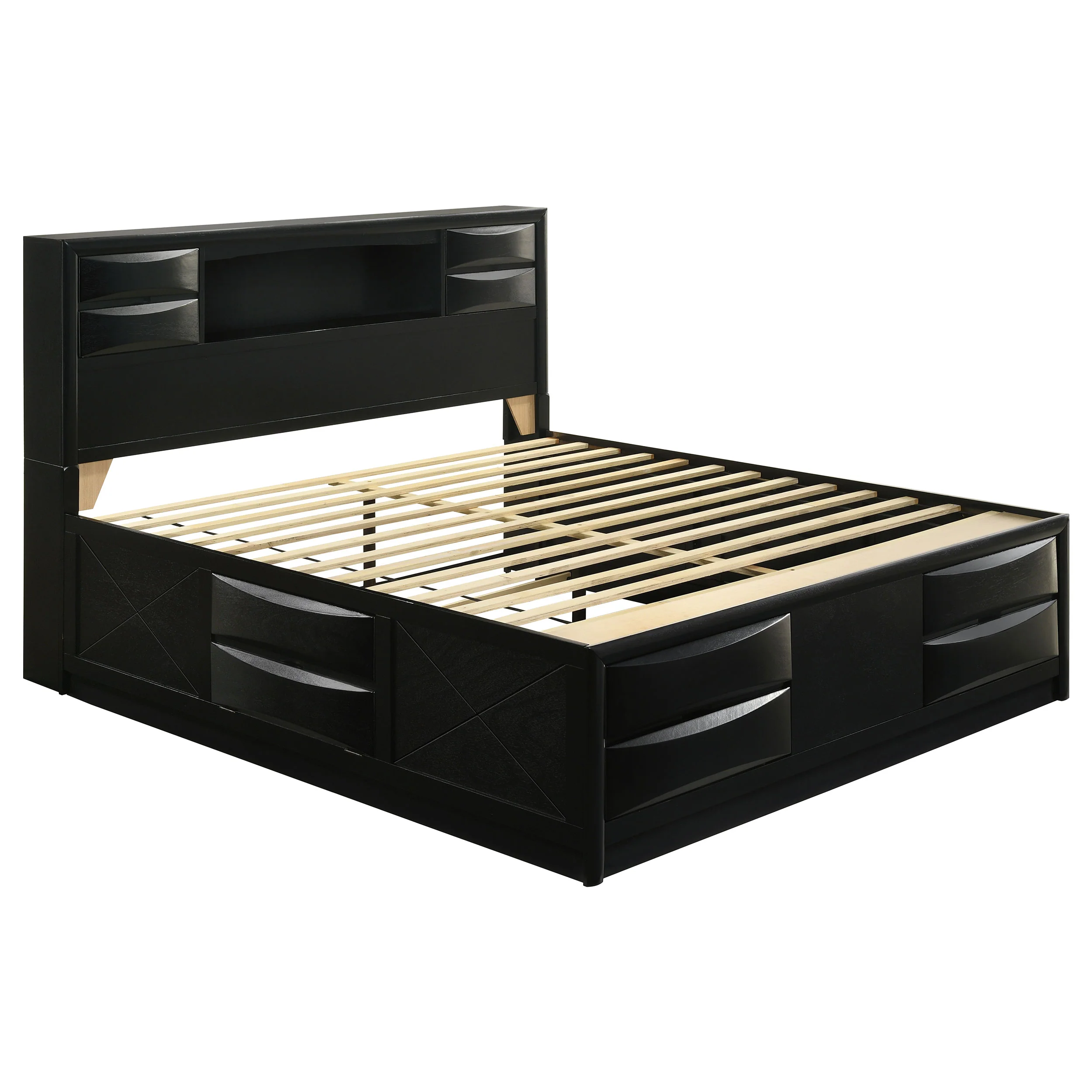 Briana - Wood Storage Bookcase Bed - Image 35