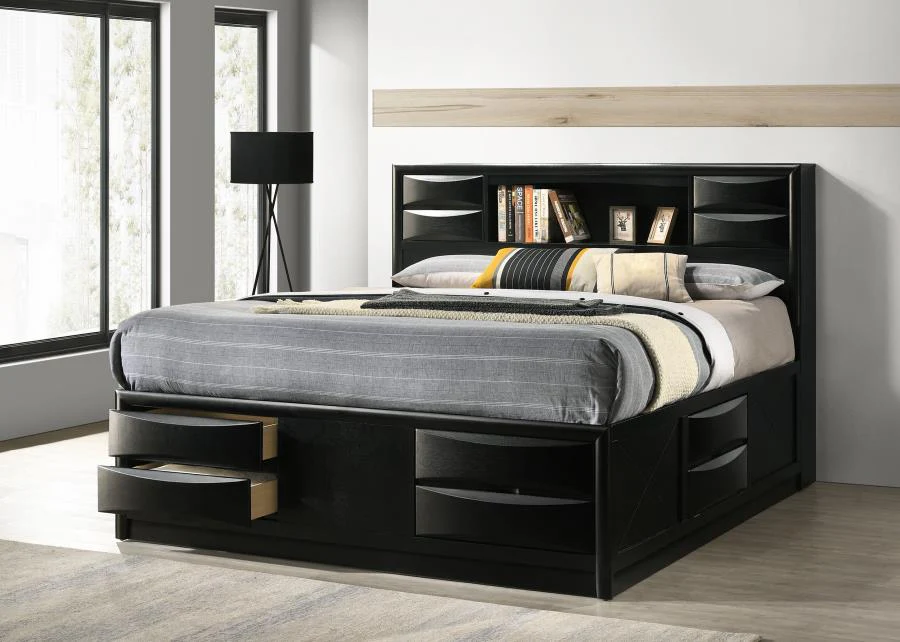 Briana - Wood Storage Bookcase Bed - Image 4