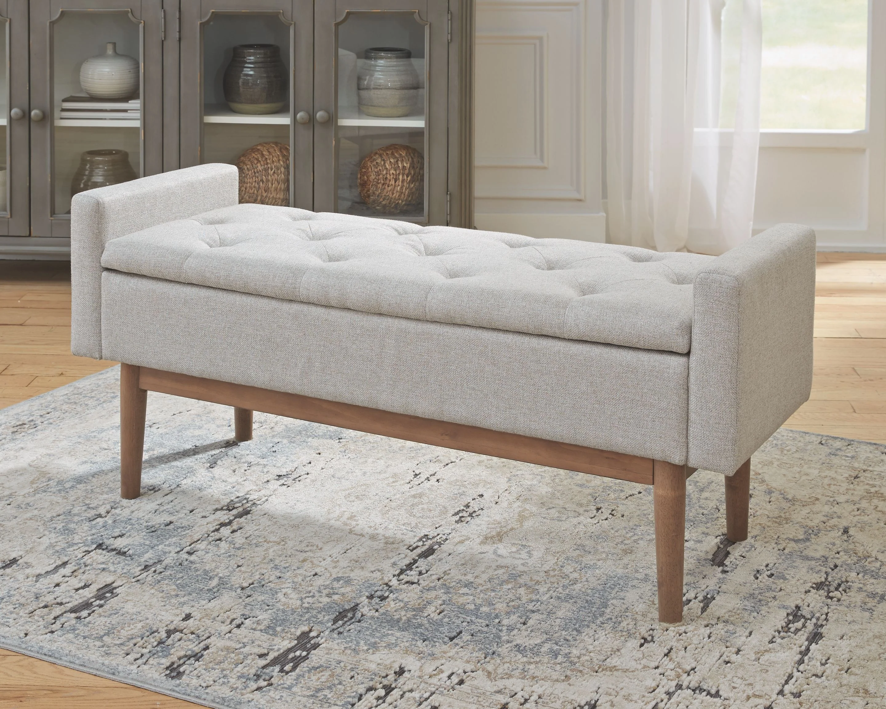 Briarson - Storage Bench - Beige / Brown - Image 5