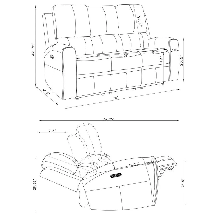 Brickston - Triple Power Reclining Sofa - Image 28