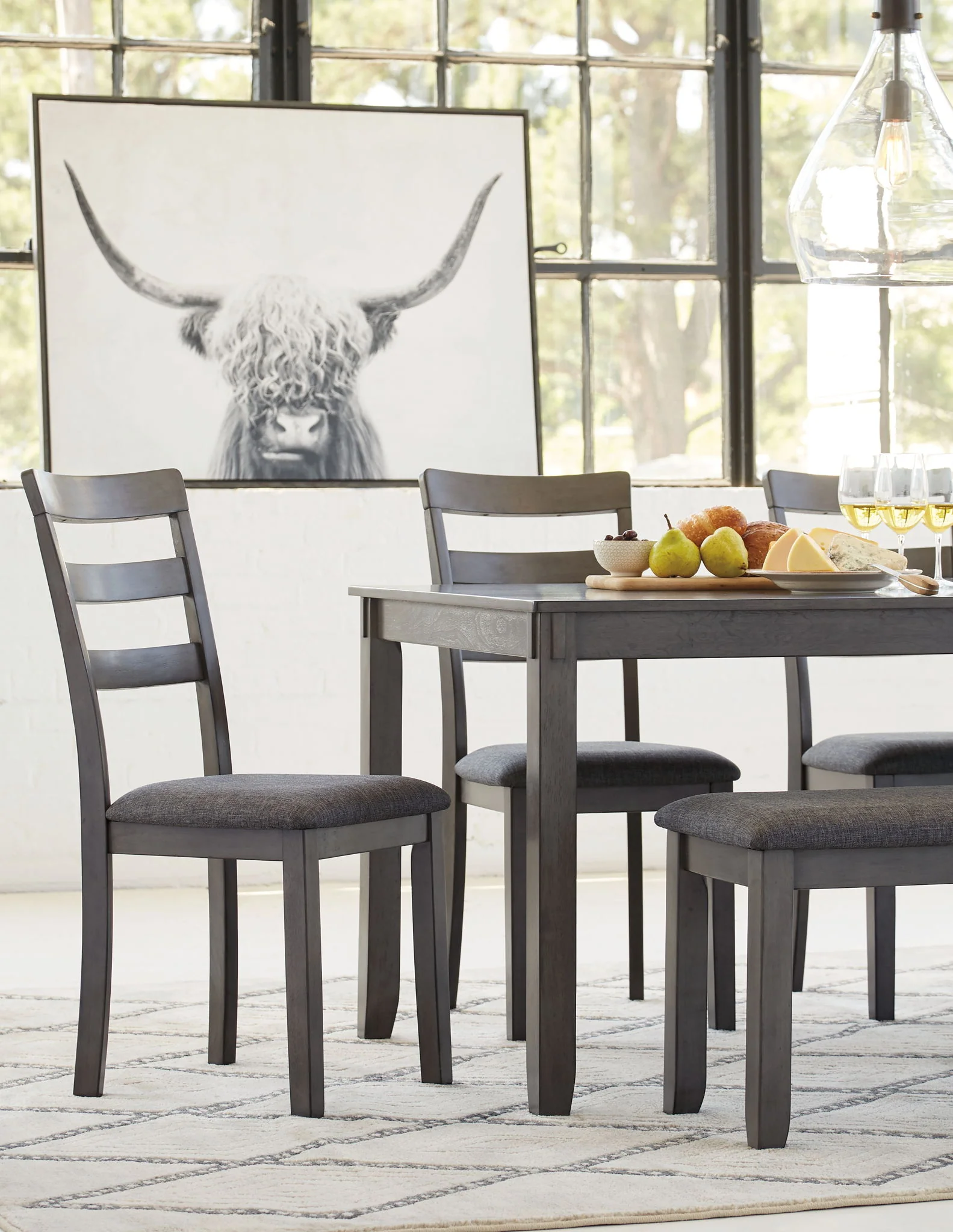 Bridson - RECT DRM Table Set (Set of 6) - Gray - Image 2