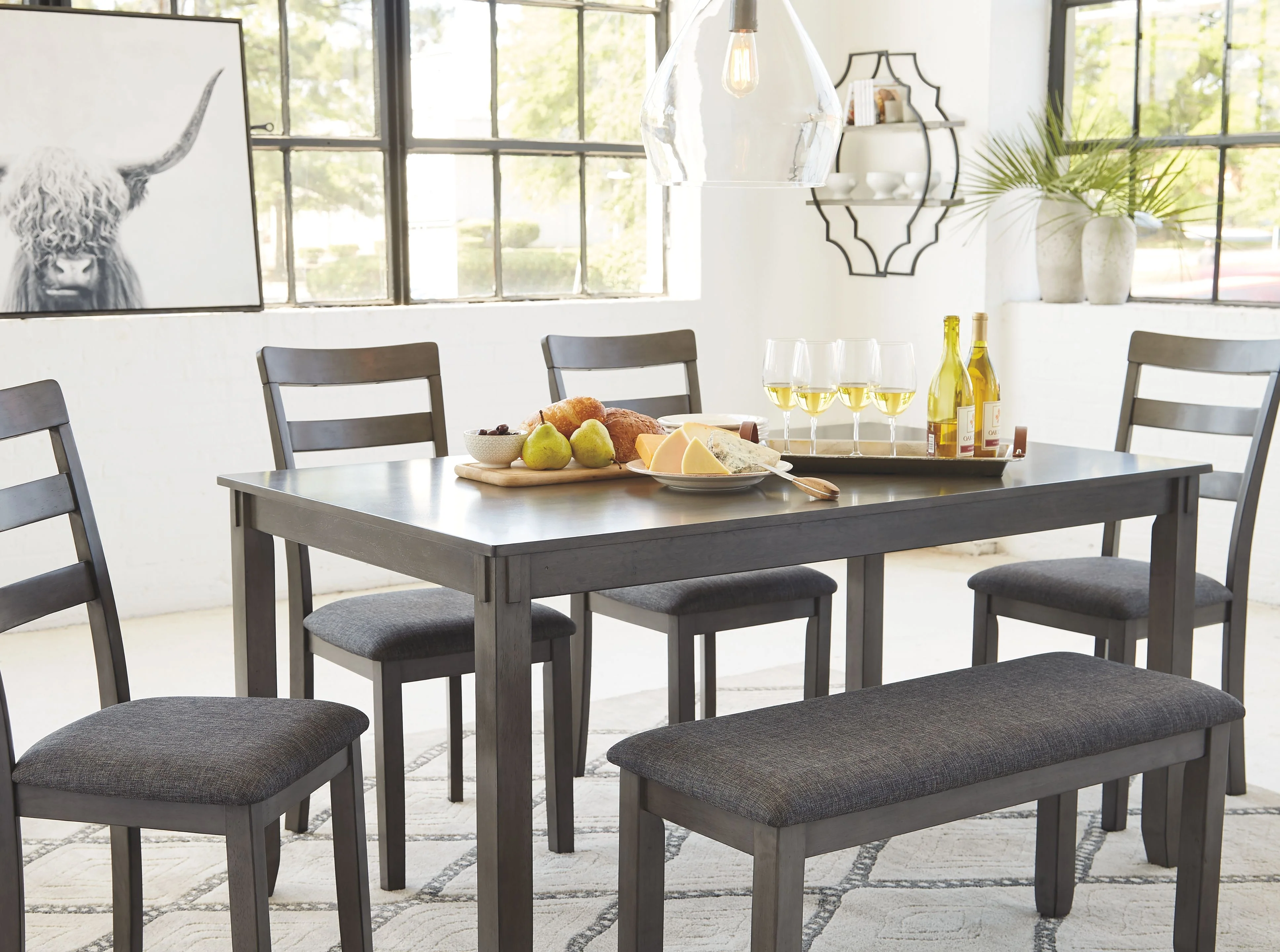 Bridson - RECT DRM Table Set (Set of 6) - Gray - Image 5
