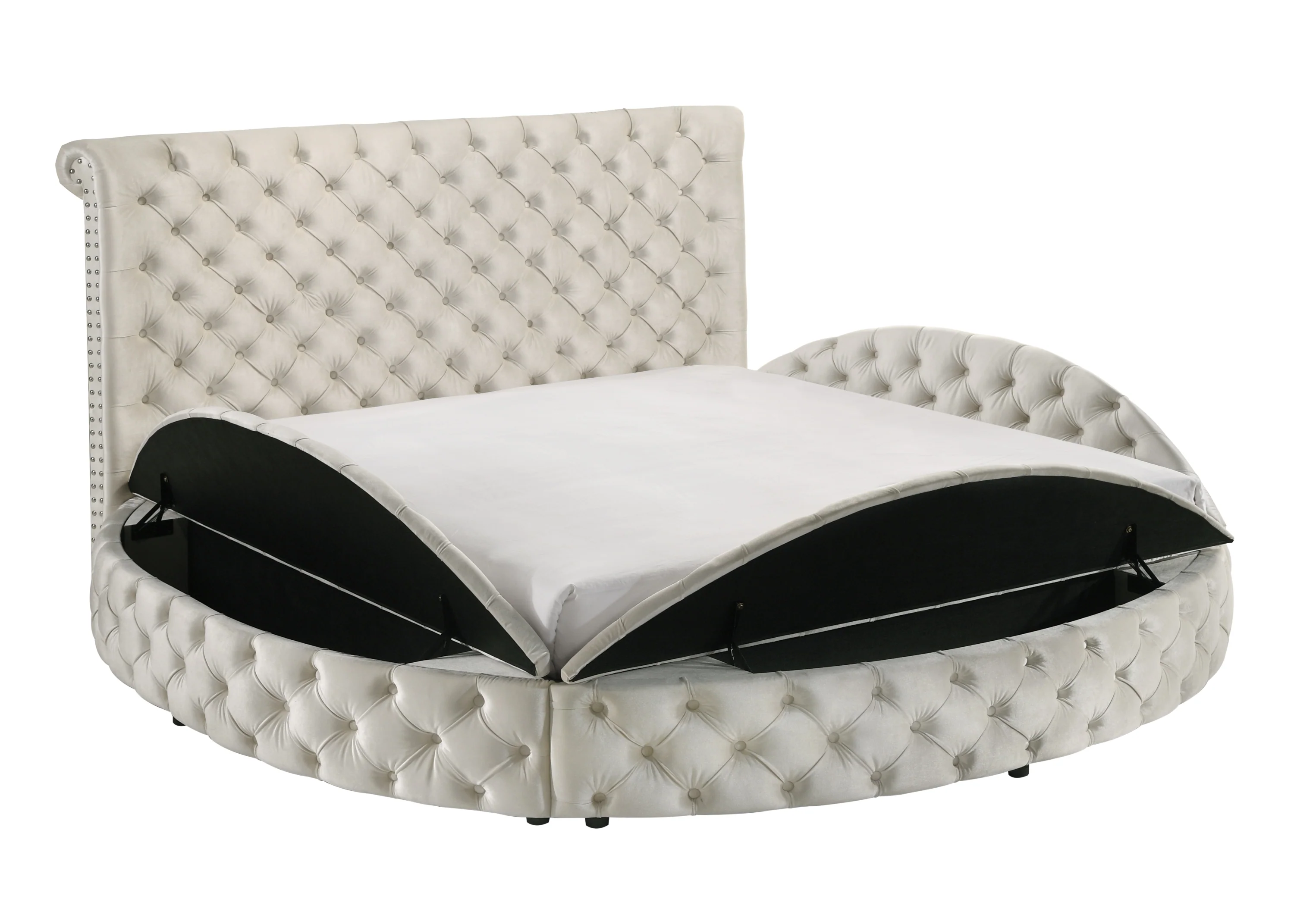 Brigitte Queen Storage Bed Ivory - Image 3