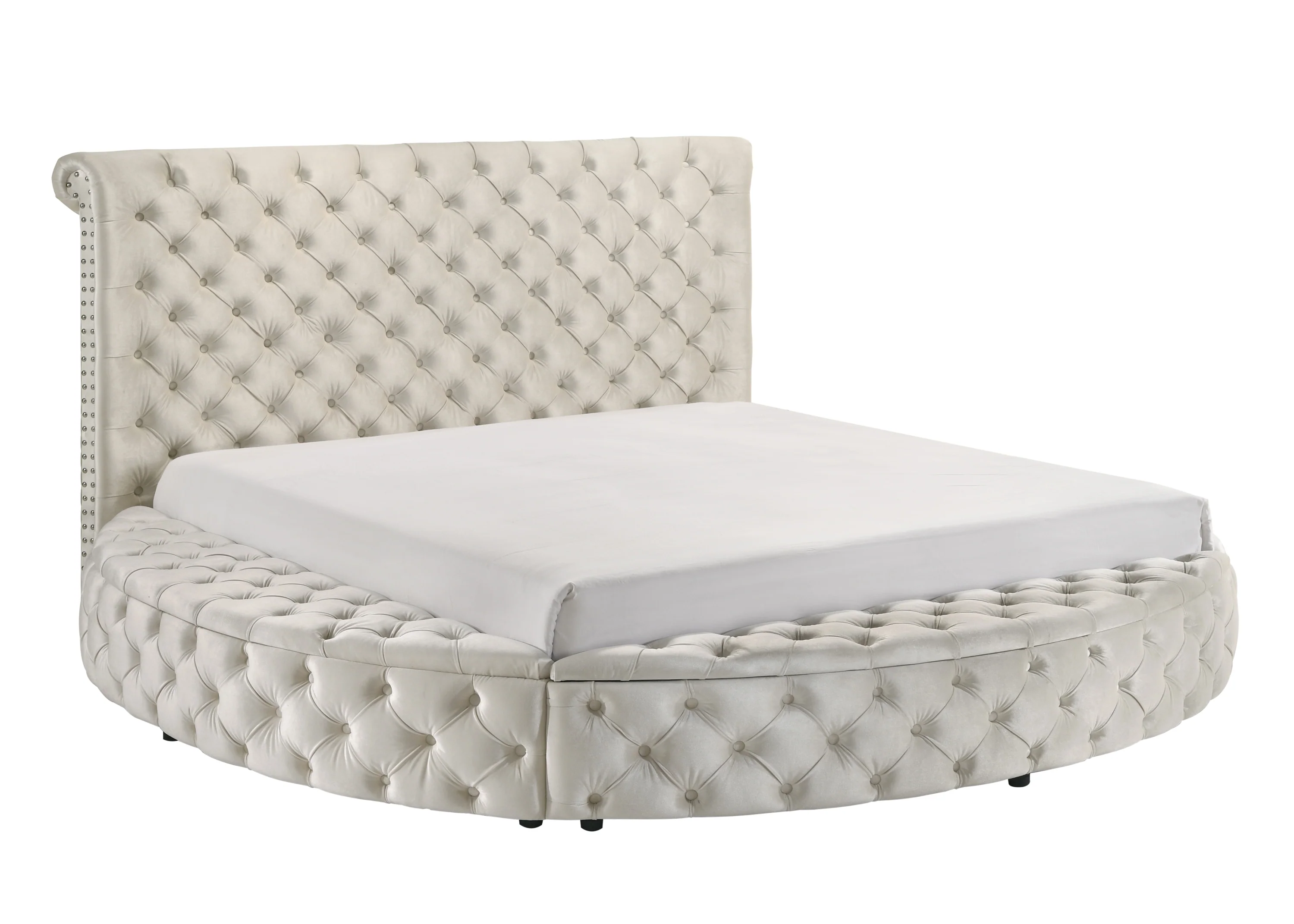 Brigitte Queen Storage Bed Ivory - Image 4