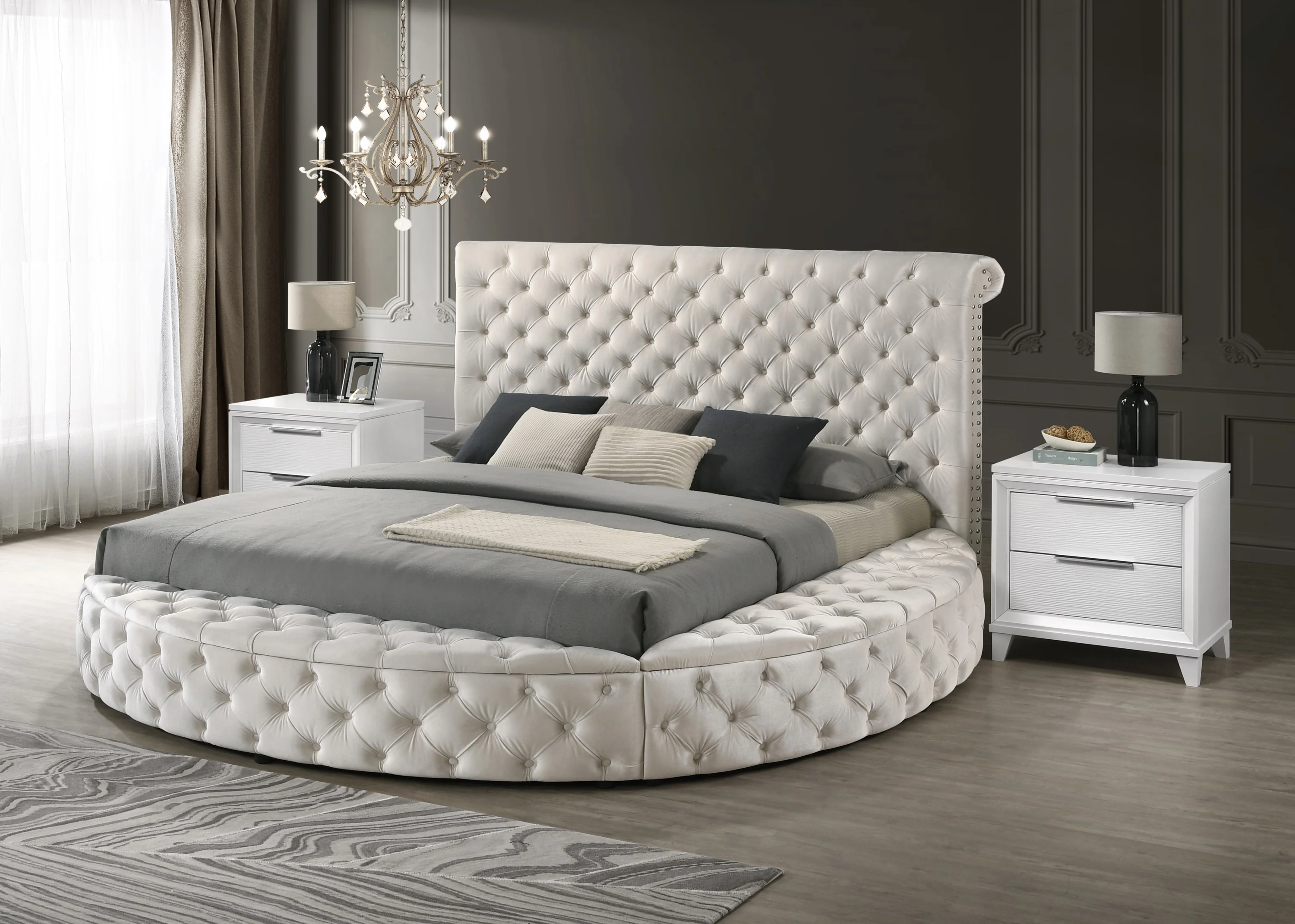 Brigitte Queen Storage Bed Ivory - Image 5