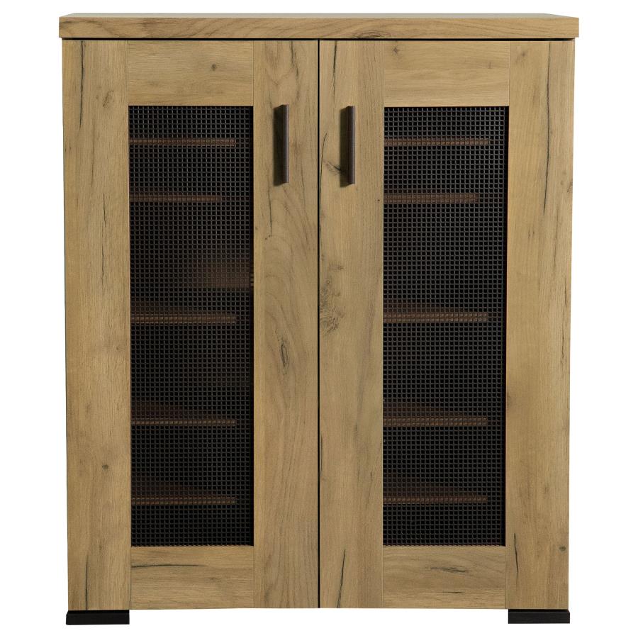 Bristol - 6-Shelf Engineered Wood Shoe Cabinet - Golden Oak - Image 3