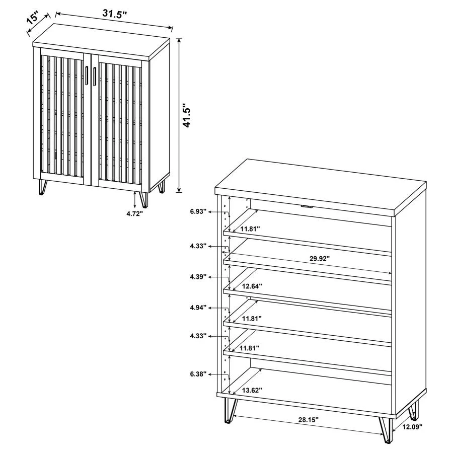 Brixton - 2-Door Entryway Shoe Storage Cabinets - Image 32
