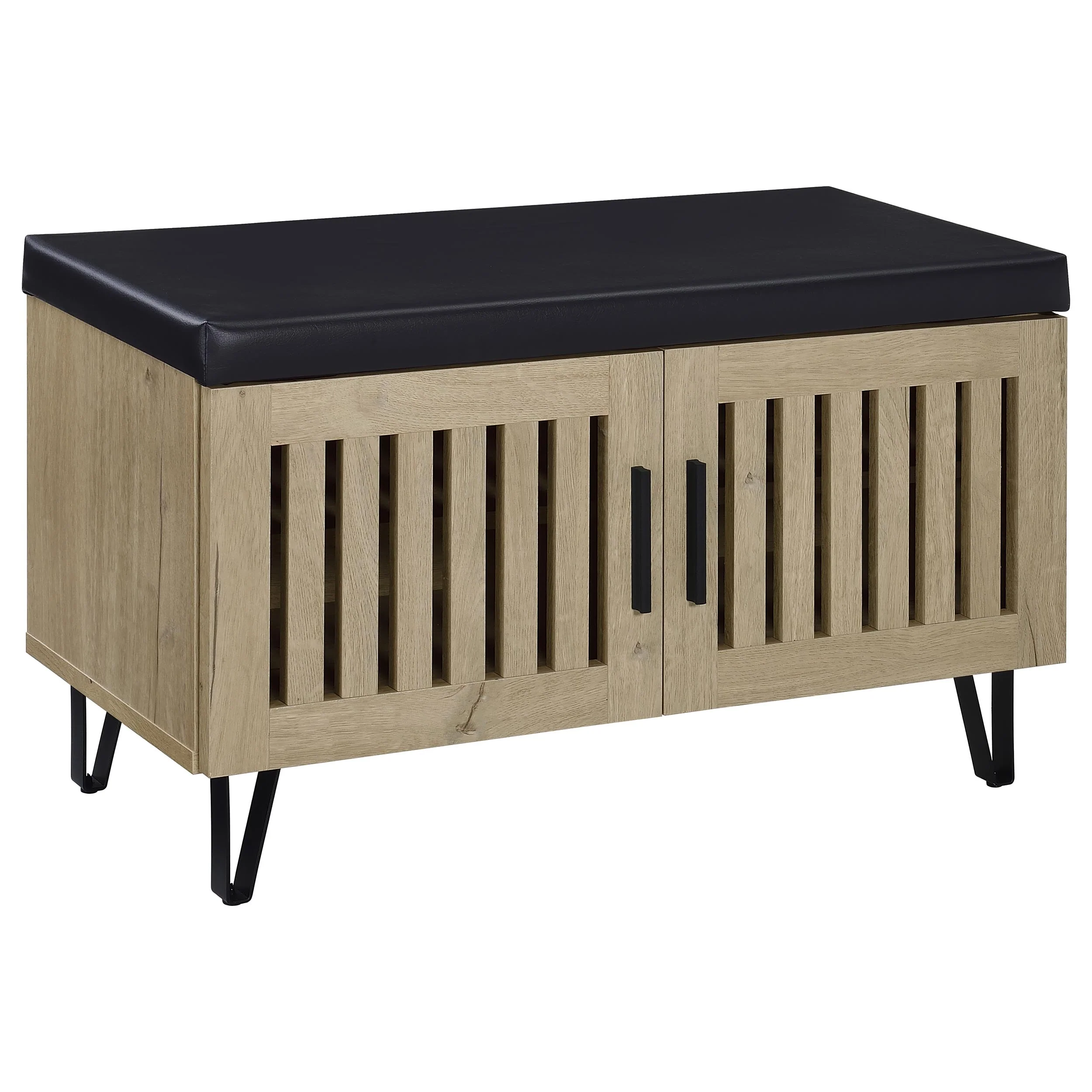 Brixton - 2-Door Padded Entryway Shoe Storage Bench - Image 36