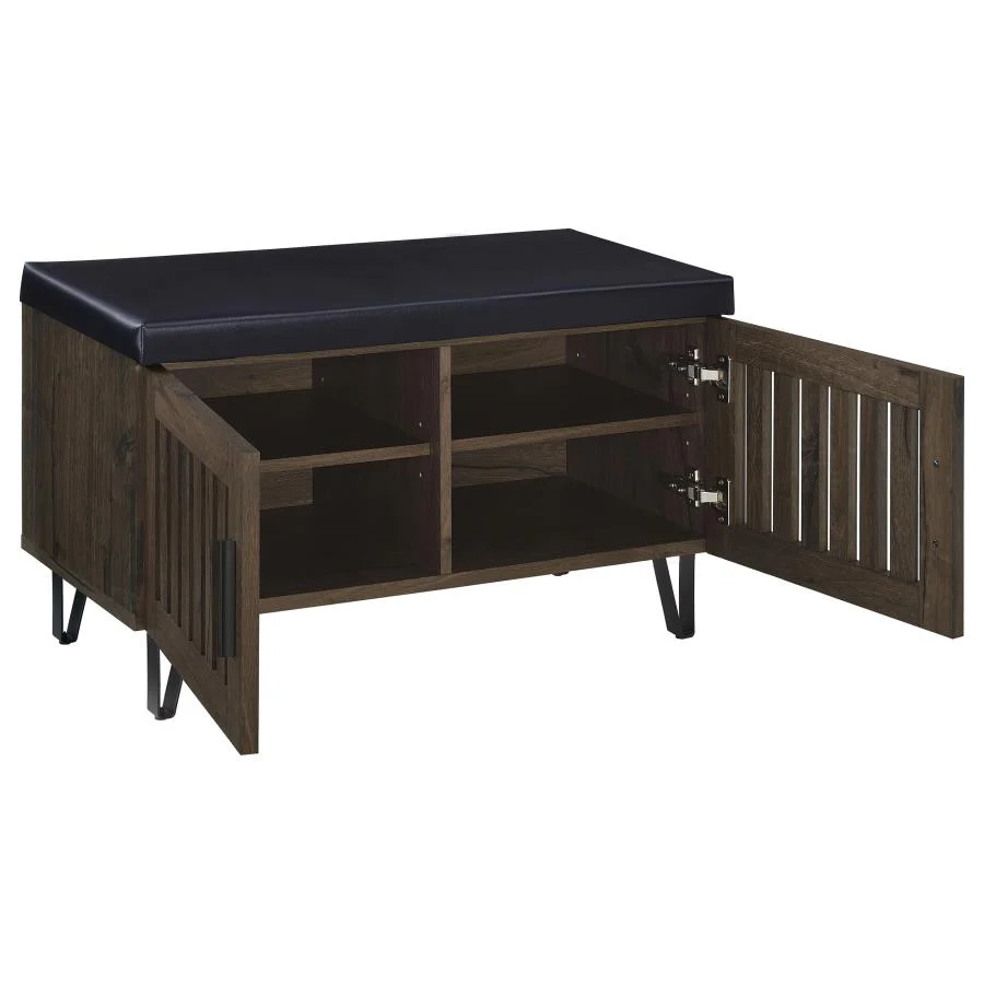 Brixton - 2-Door Padded Entryway Shoe Storage Bench - Image 8