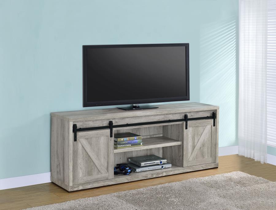 Brockton - 3-shelf Sliding Doors TV Console - Image 2